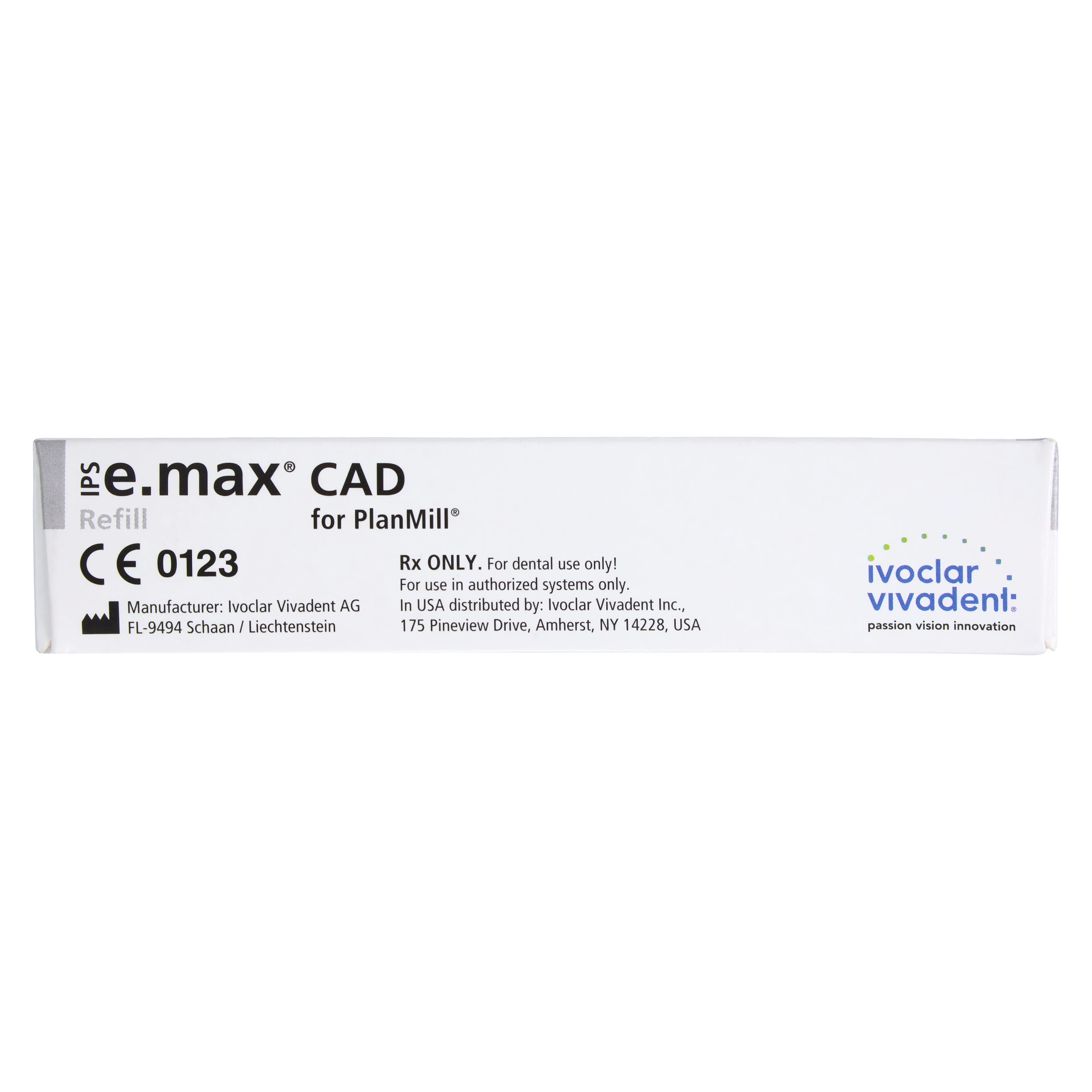 IPS e.max CAD PlanMill Blocks HT I12 D3, High Translucency, Lithium Disilicate, Pack of 5 thumbnail 5