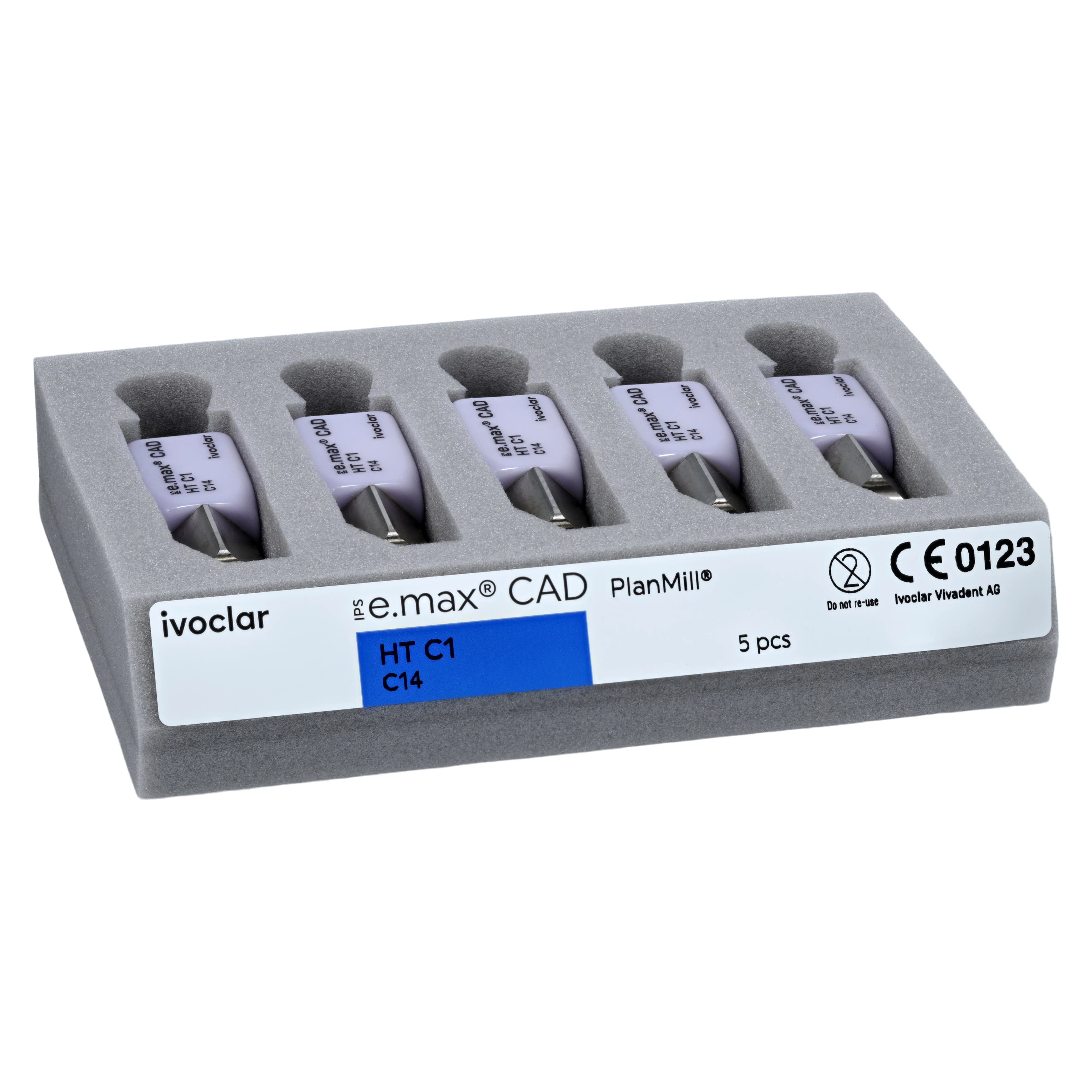 IPS e.max CAD PlanMill Blocks, High Translucency, C14, Shade C1, 5/Box thumbnail 3