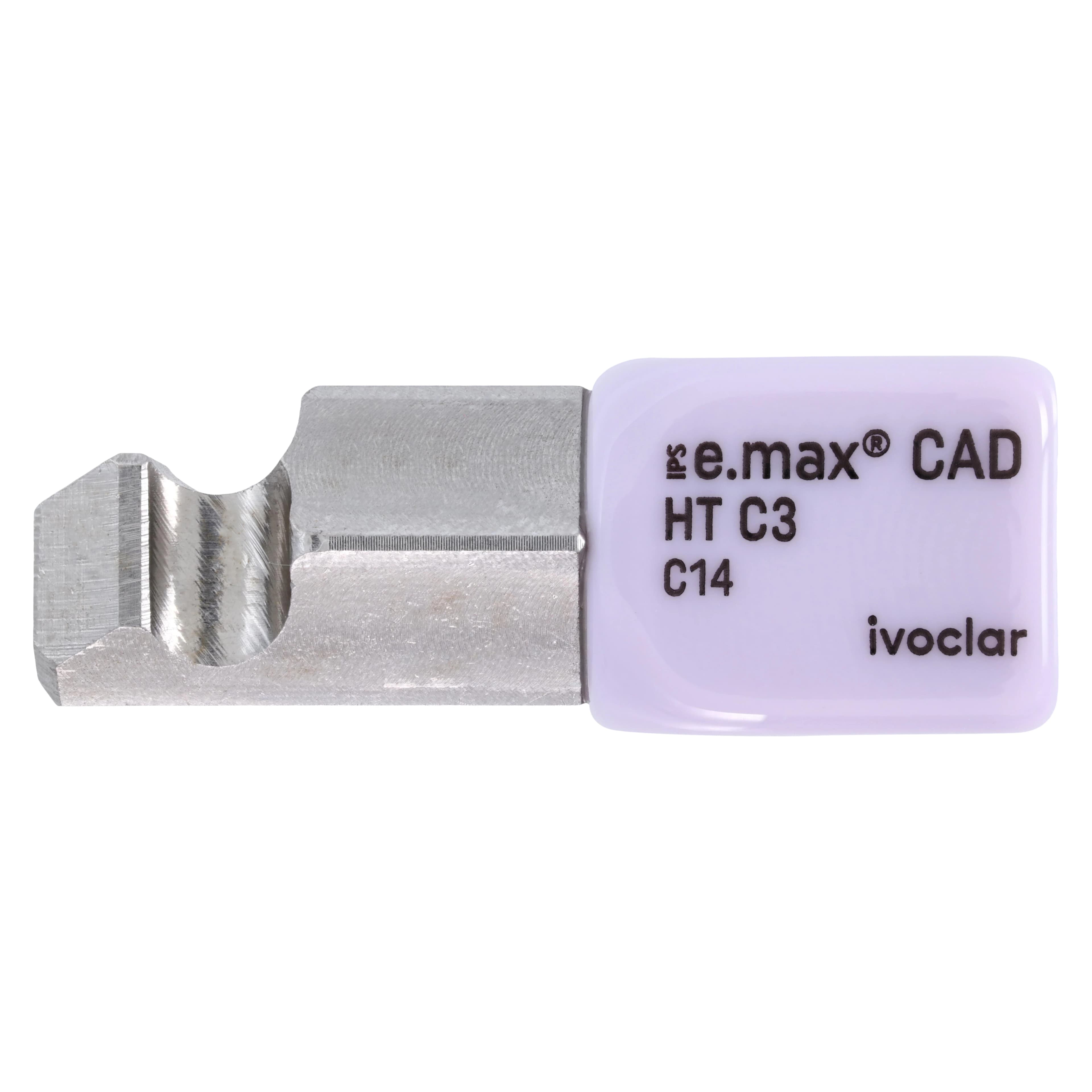 IPS e.max CAD PlanMill HT C3 C14 Lithium Disilicate Milling Blocks, High Translucency, Shade C3, 5/Box - IPS e.max CAD Blocks PlanMill HT C3 C14 (5) - Image 1