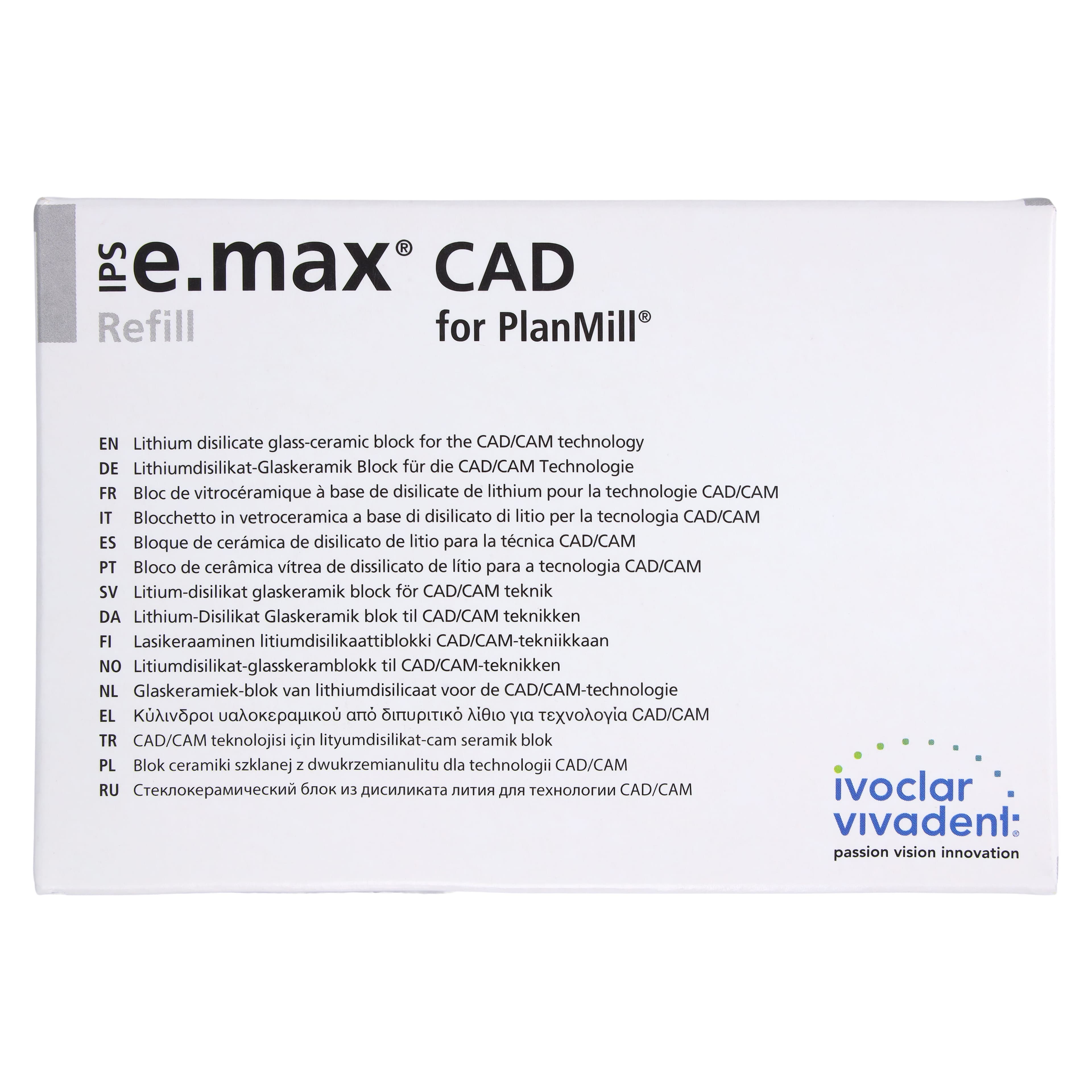 IPS e.max CAD PlanMill Blocks, High Translucency, C14, Shade D3, 5/Box thumbnail 4