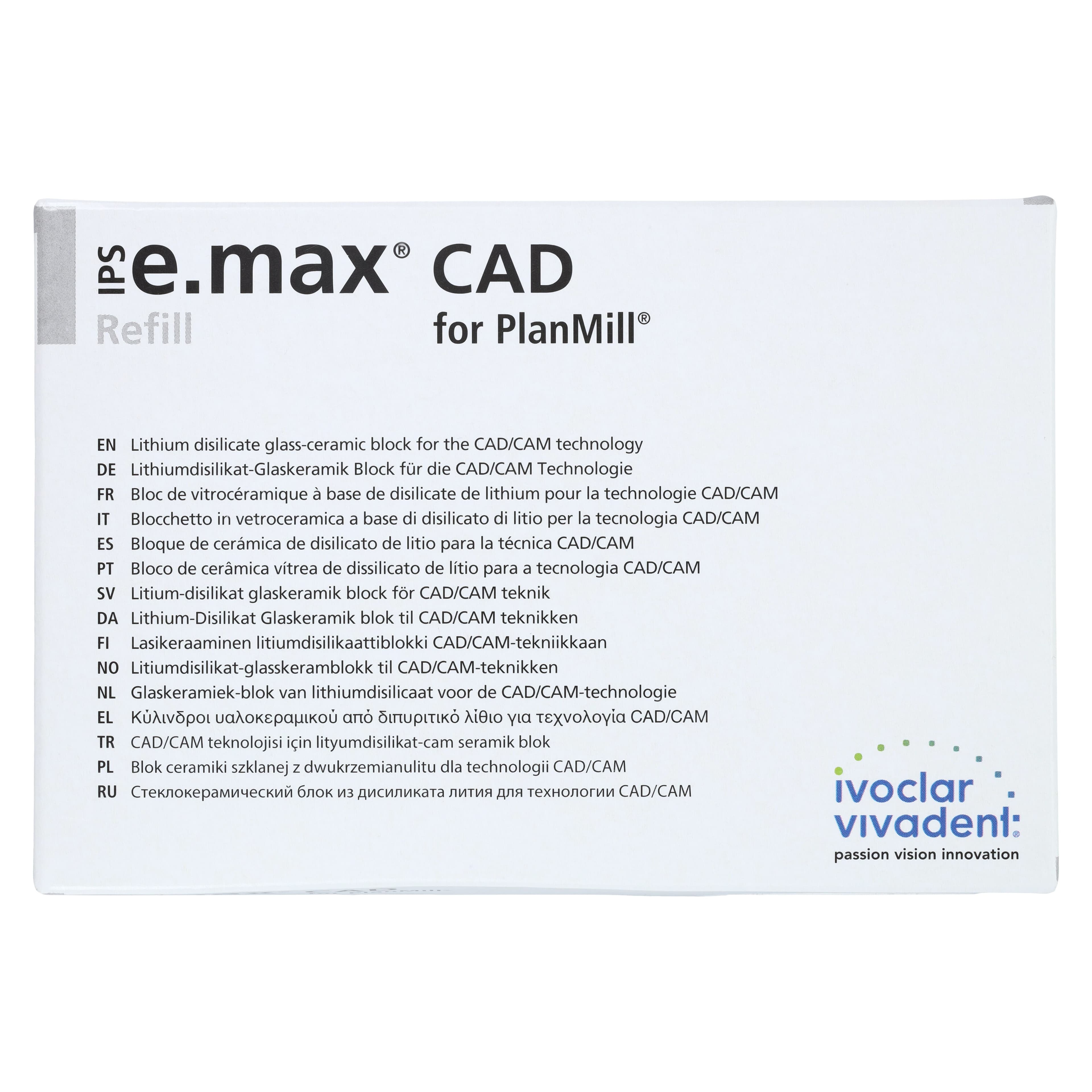 IPS e.max CAD PlanMill Blocks, High Translucency, C14, Shade BL3, Pack of 5 thumbnail 4