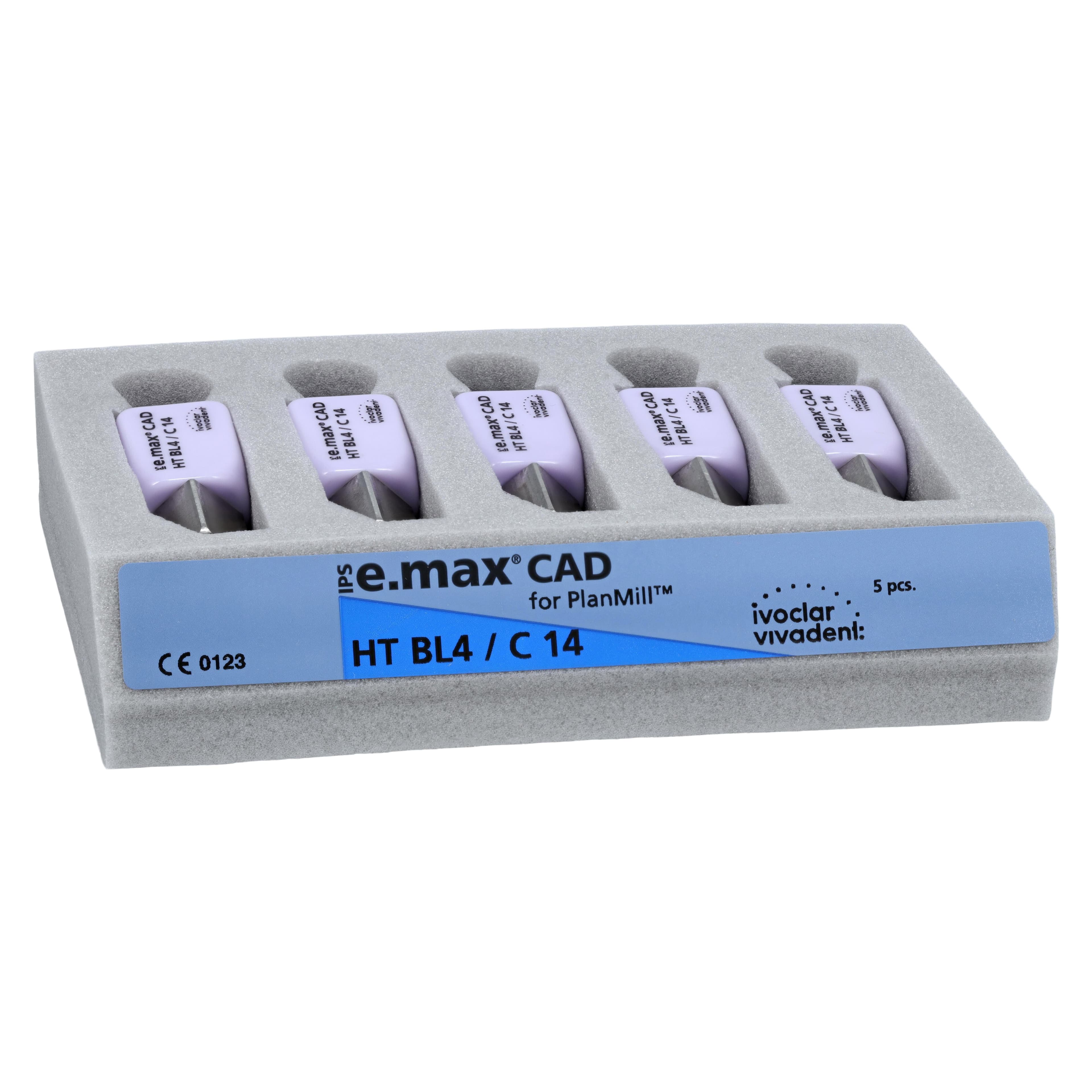 IPS e.max CAD PlanMill Blocks, High Translucency, C14, Shade BL4, 5/Box thumbnail 3