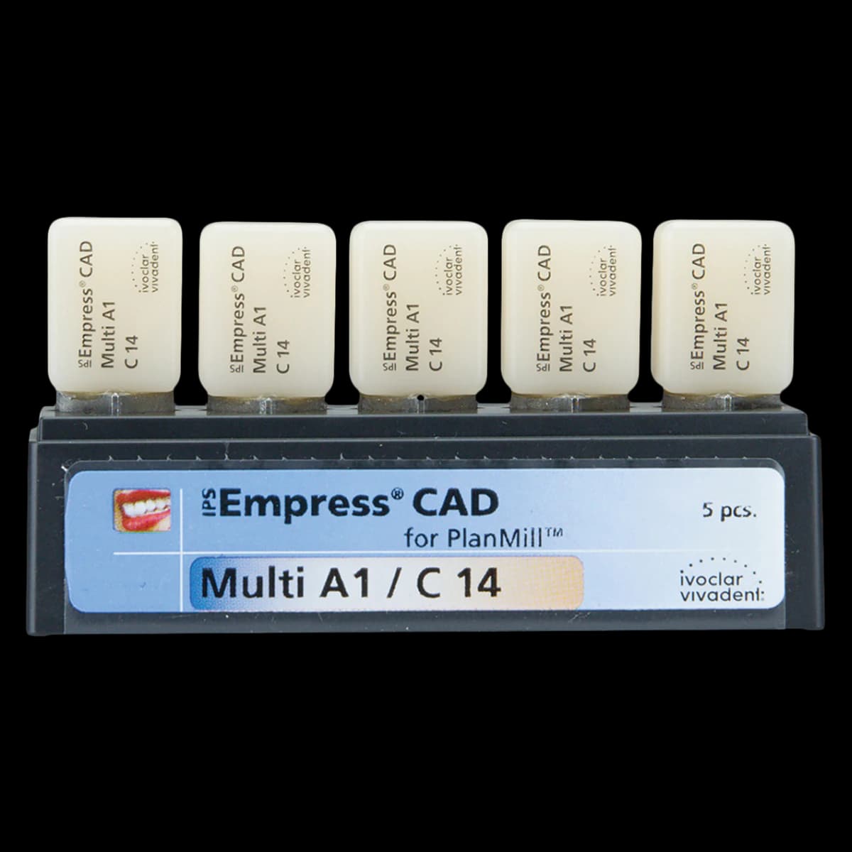 IPS Empress CAD Multi C14 Milling Blocks, Shade A1, for PlanMill, 5/Box thumbnail 2