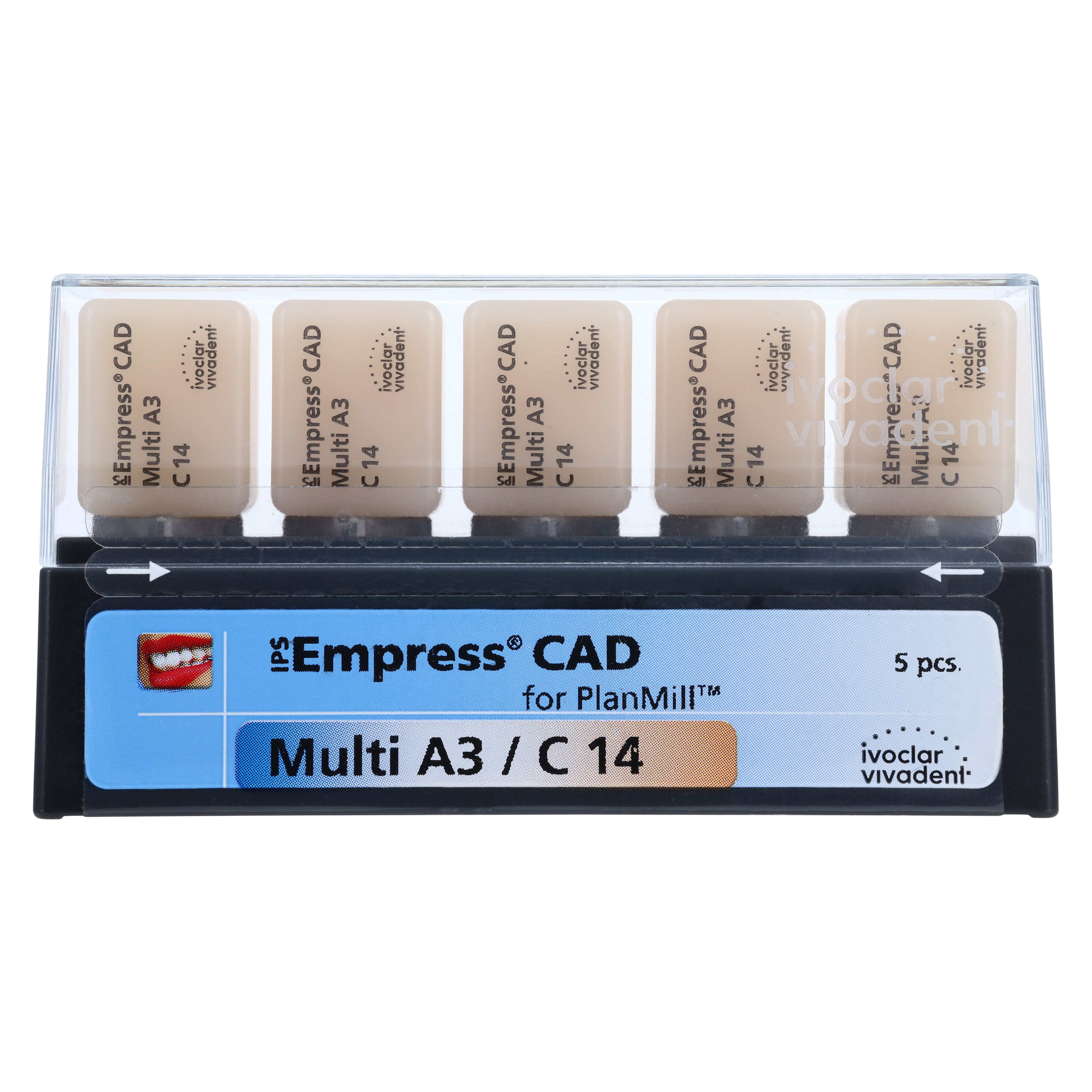 IPS Empress CAD Multi Leucite Glass-Ceramic Milling Block, C14, Shade A3, for PlanMill, 5/Box thumbnail 4