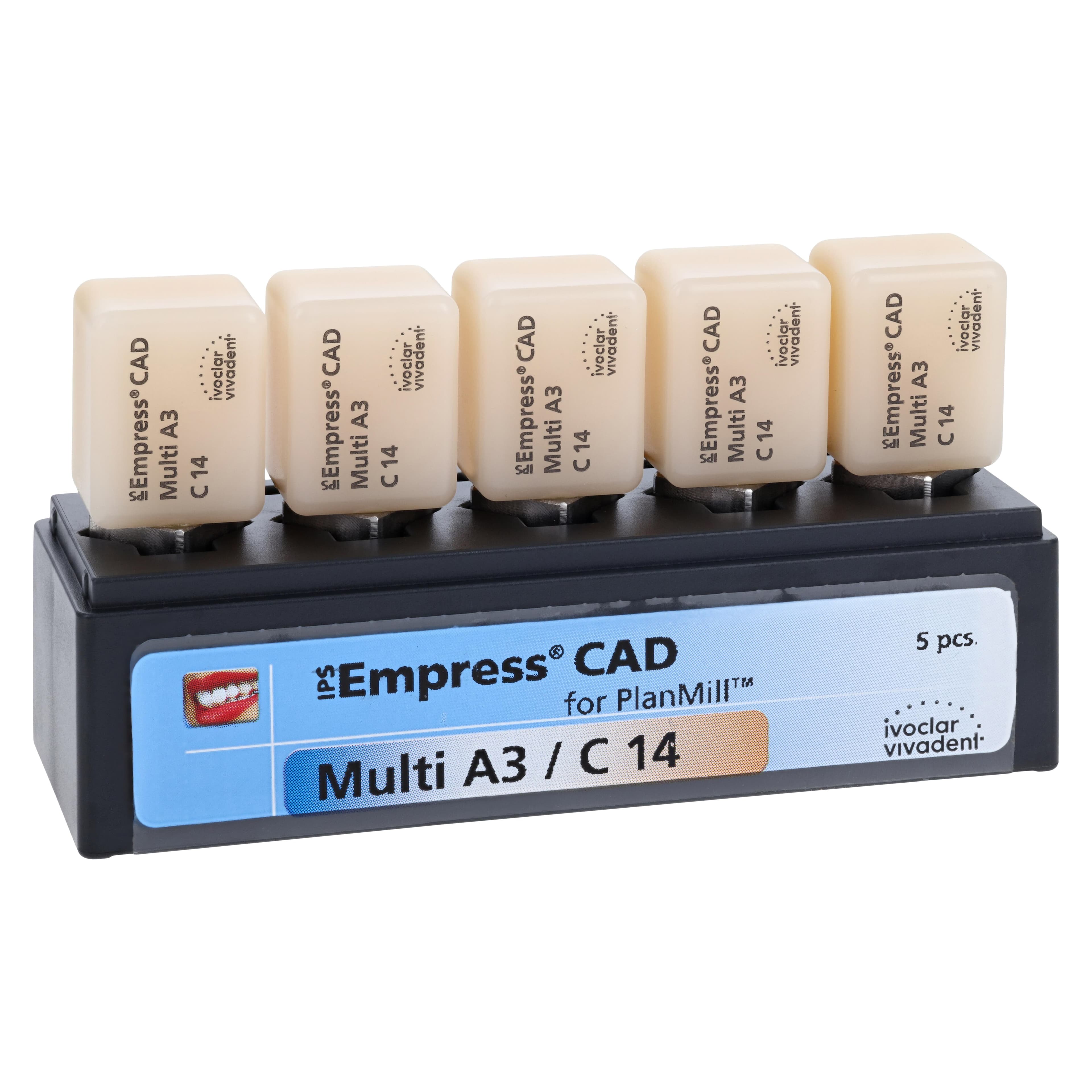 IPS Empress CAD Multi Leucite Glass-Ceramic Milling Block, C14, Shade A3, for PlanMill, 5/Box thumbnail 3