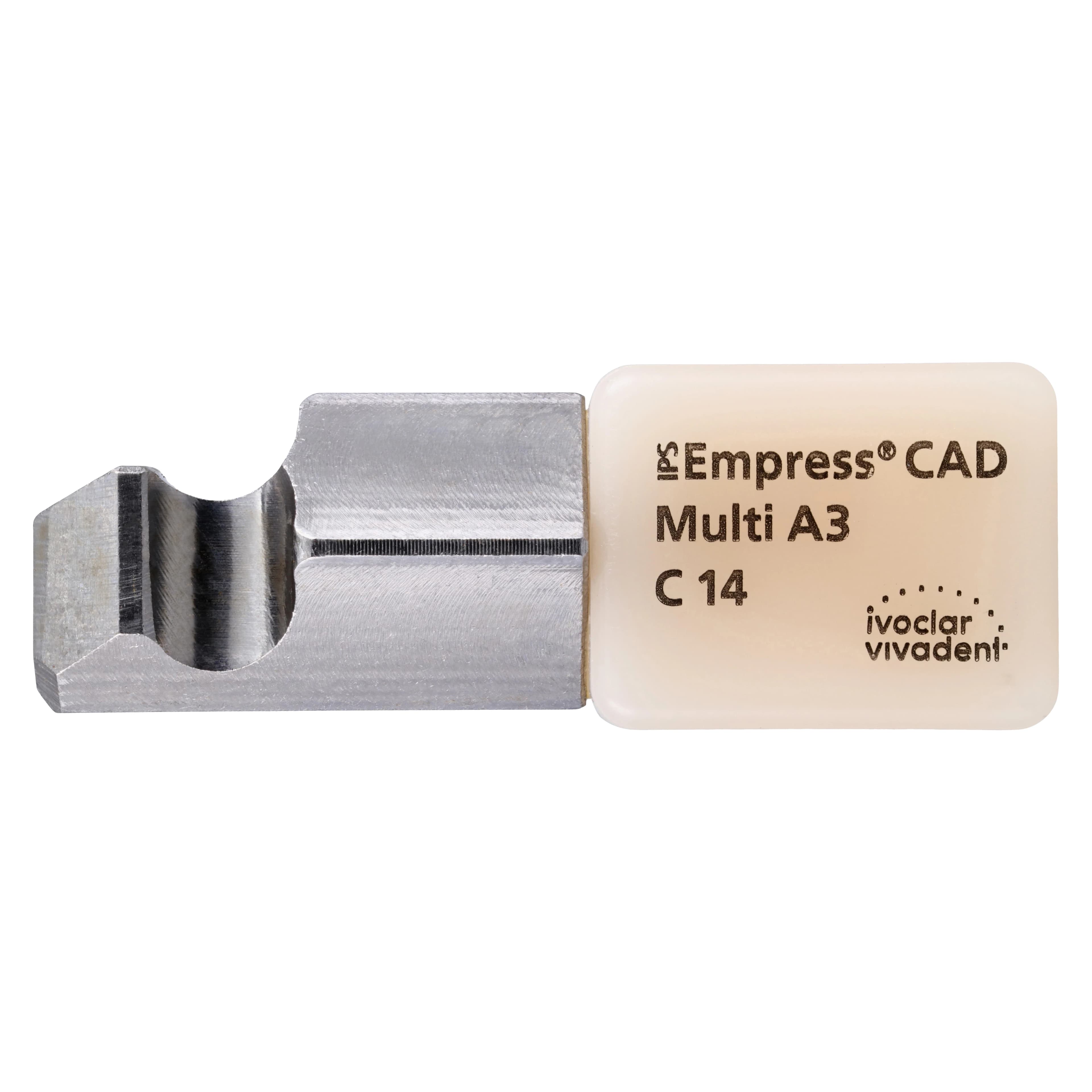 IPS Empress CAD Multi Leucite Glass-Ceramic Milling Block, C14, Shade A3, for PlanMill, 5/Box thumbnail 2