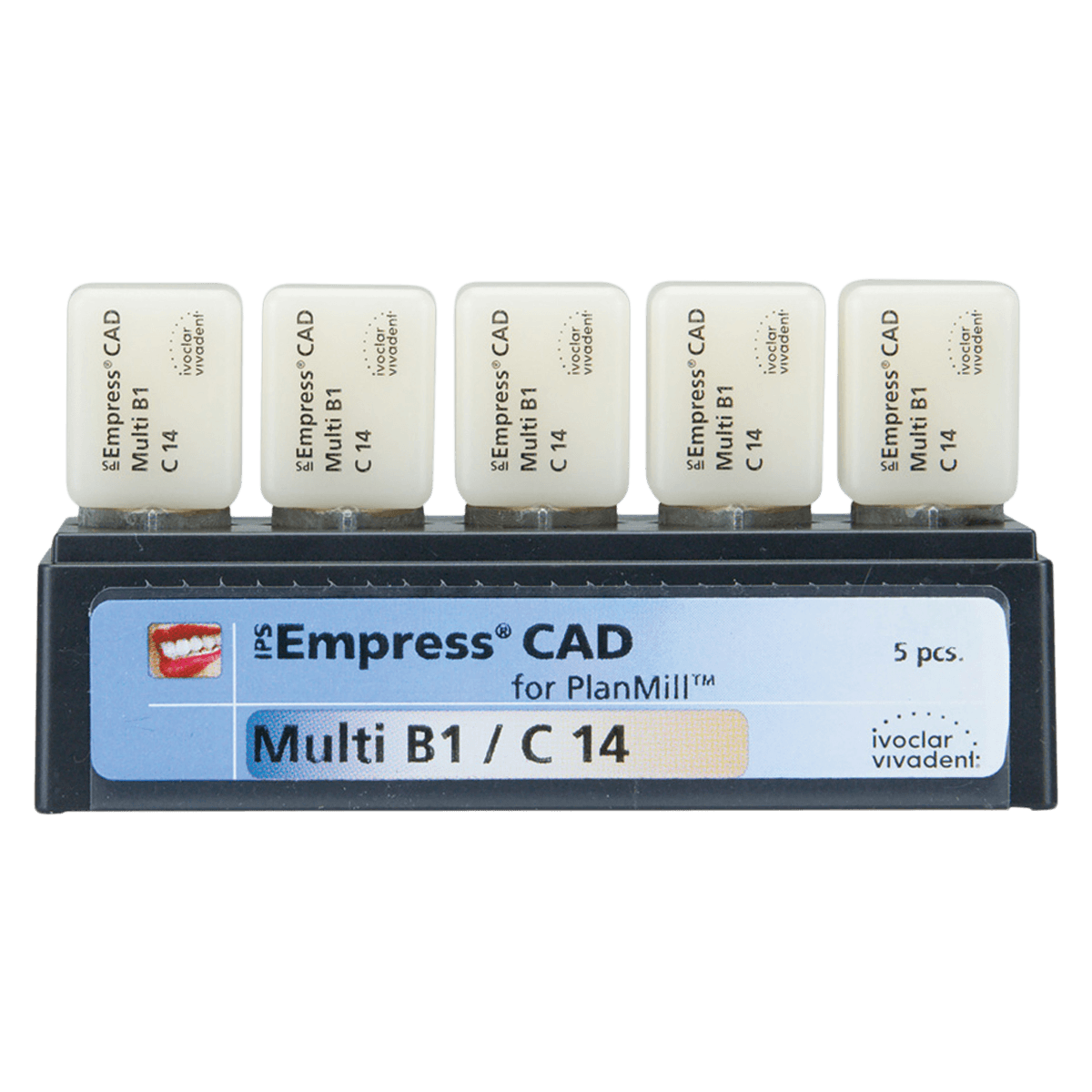 IPS Empress CAD Multi C14 Milling Blocks, Shade B1, for PlanMill, 5/Box thumbnail 2