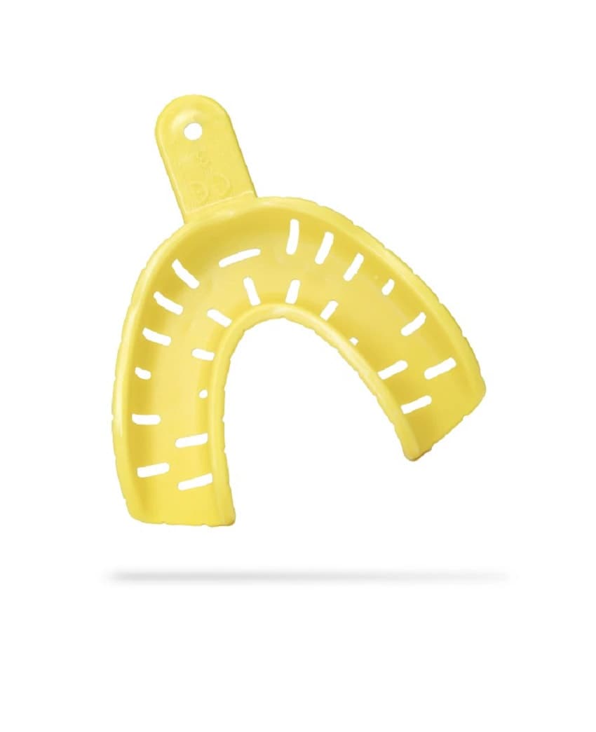 AccuDent XD Dentate Tray #3 Lower Medium, Disposable Perforated Plastic Impression Trays, 12/Pack, 673706 - AccuDent XD Dentate Tray #3 Lower Medium (12) - Image 1