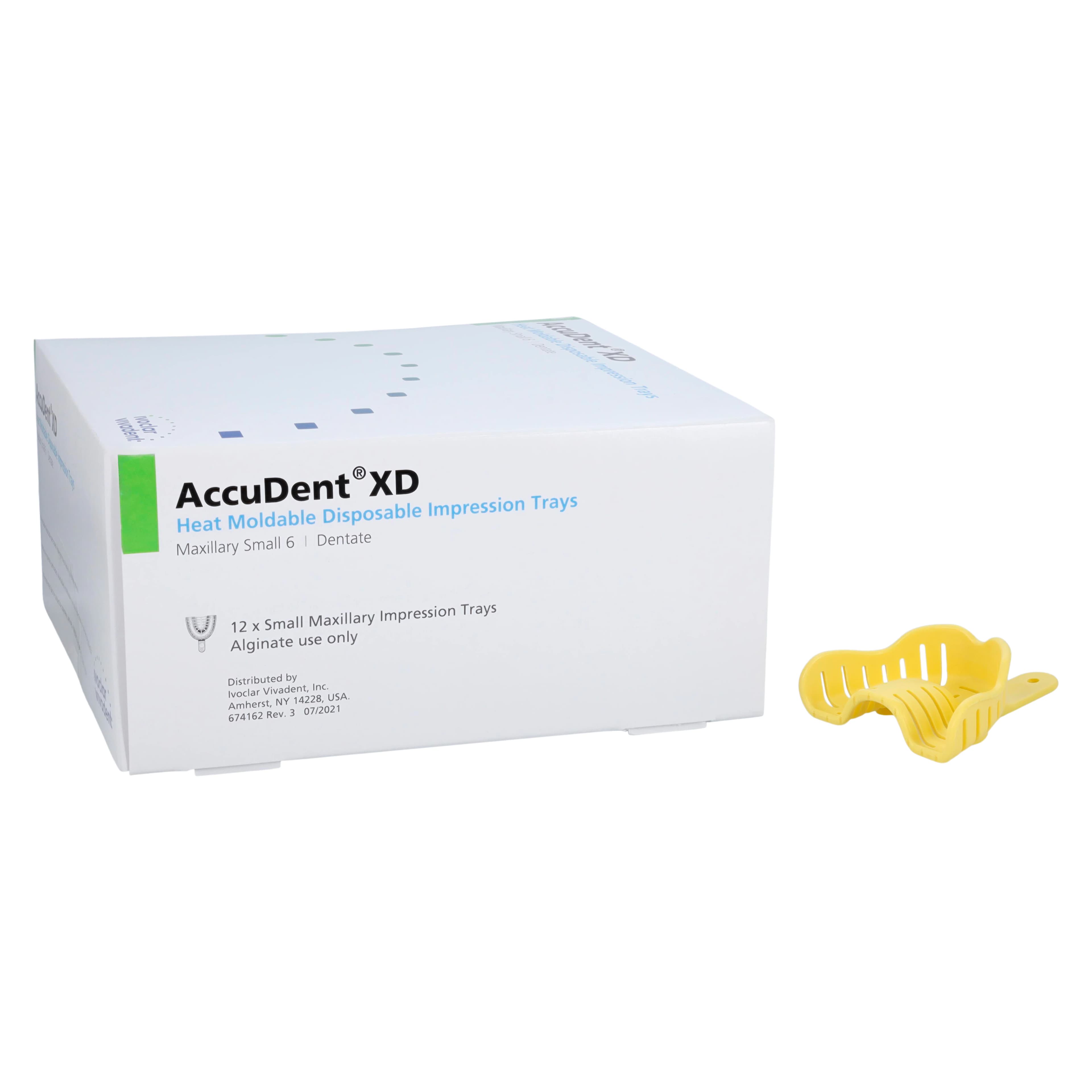 AccuDent XD Dentate Impression Tray #6, Upper Small, Perforated, Disposable, 12/Pack, 673709 thumbnail 2