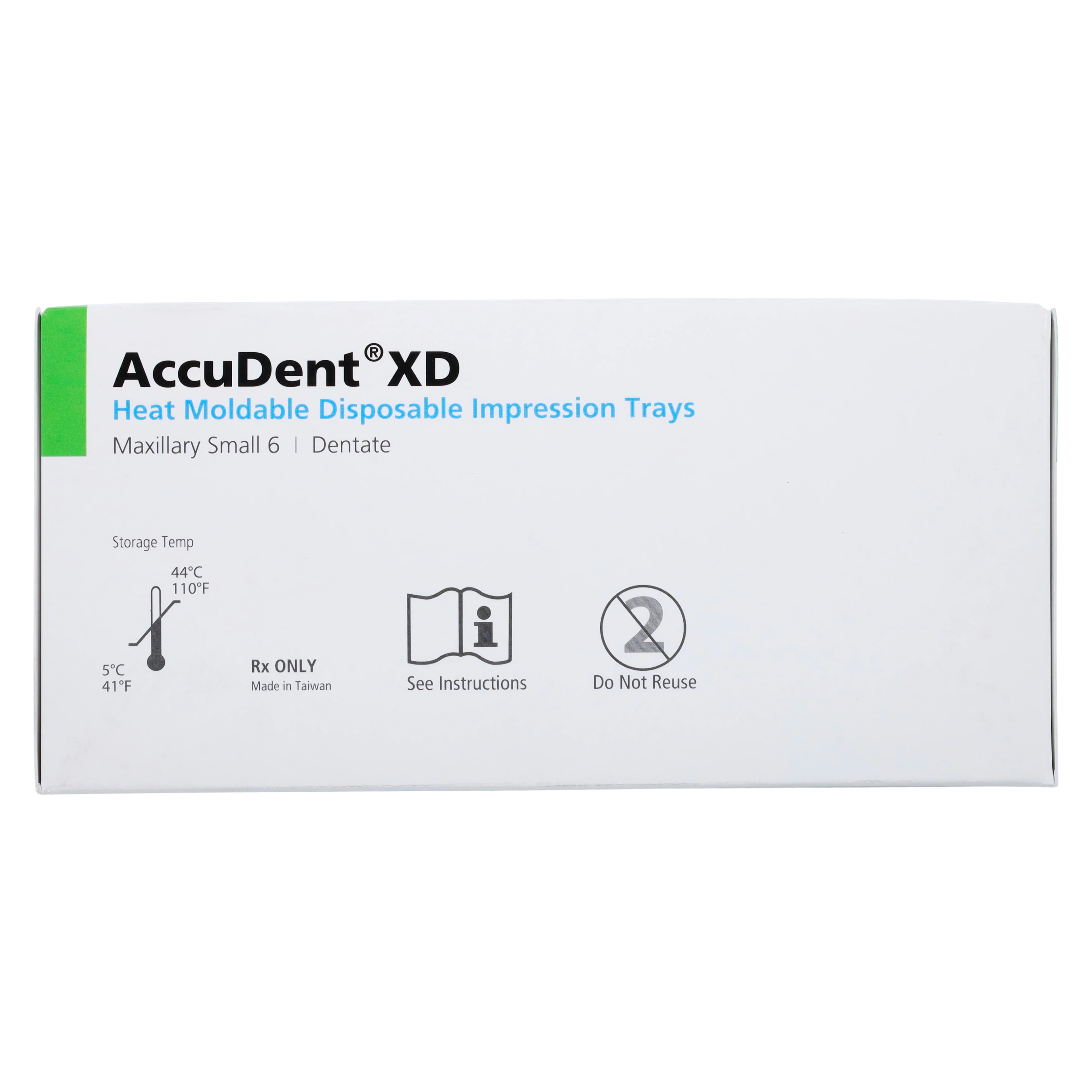 AccuDent XD Dentate Impression Tray #6, Upper Small, Perforated, Disposable, 12/Pack, 673709 thumbnail 5