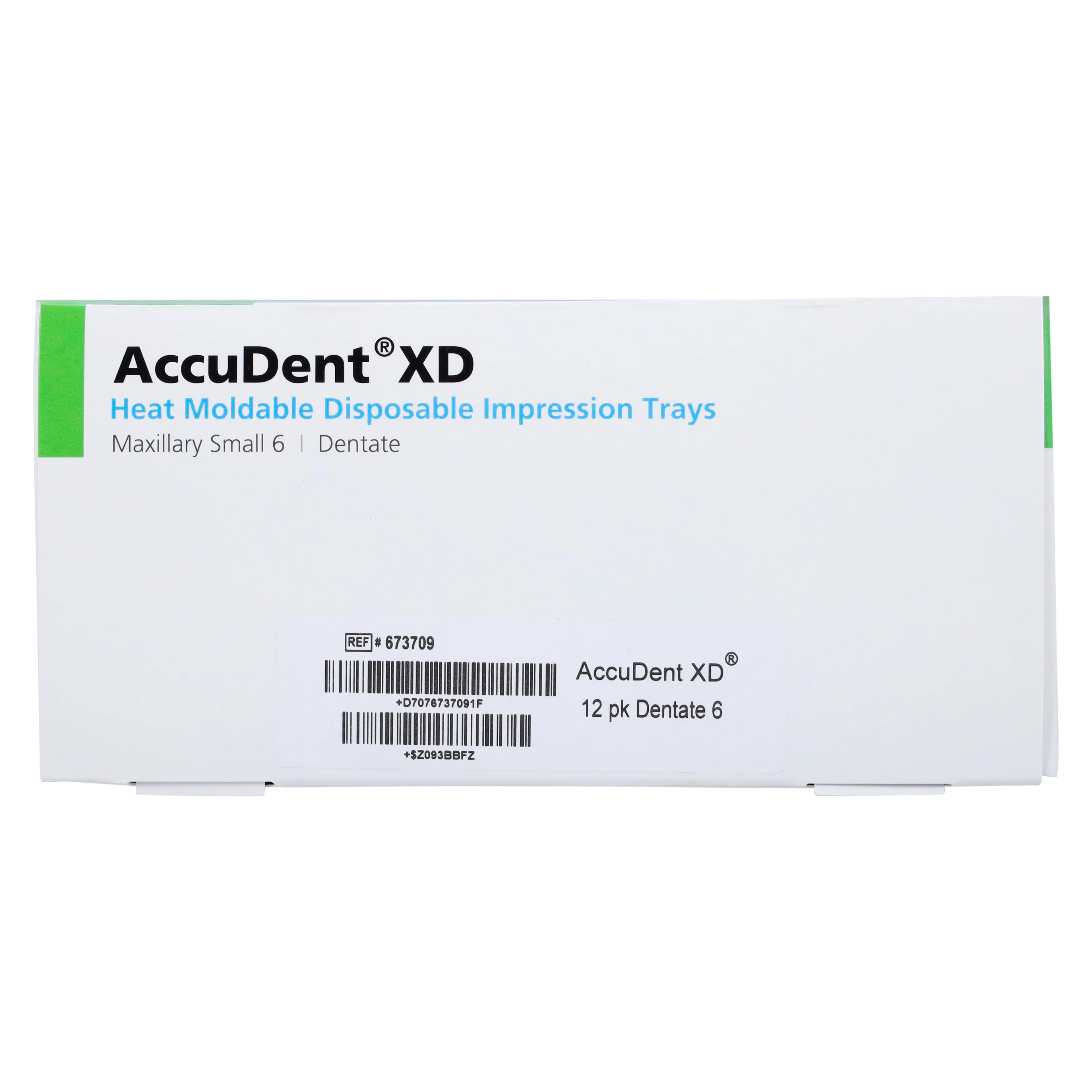 AccuDent XD Dentate Impression Tray #6, Upper Small, Perforated, Disposable, 12/Pack, 673709 thumbnail 6