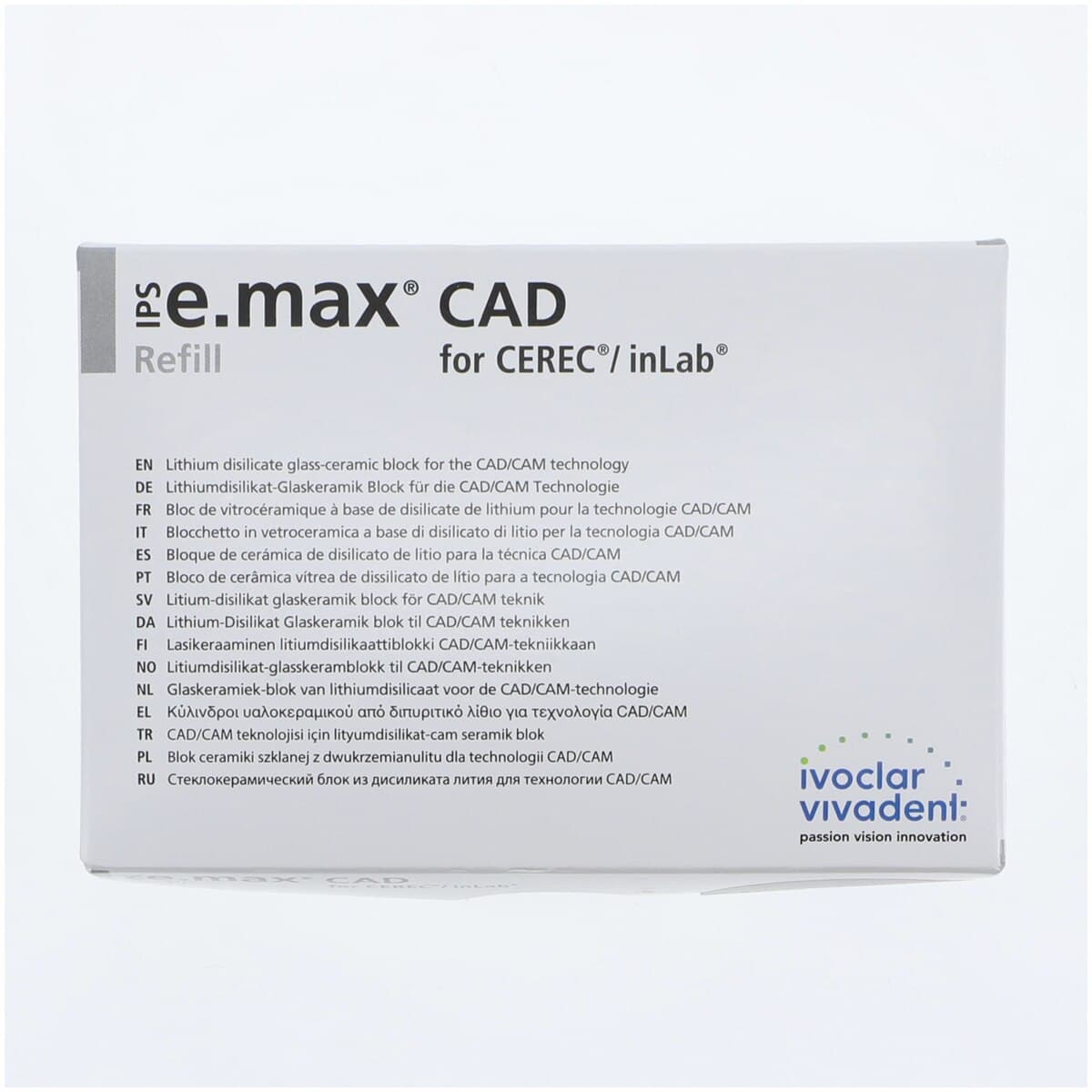 IPS e.max CAD LT CEREC/inLab Milling Block, Shade BL2, Size C14, 5/Pk thumbnail 3