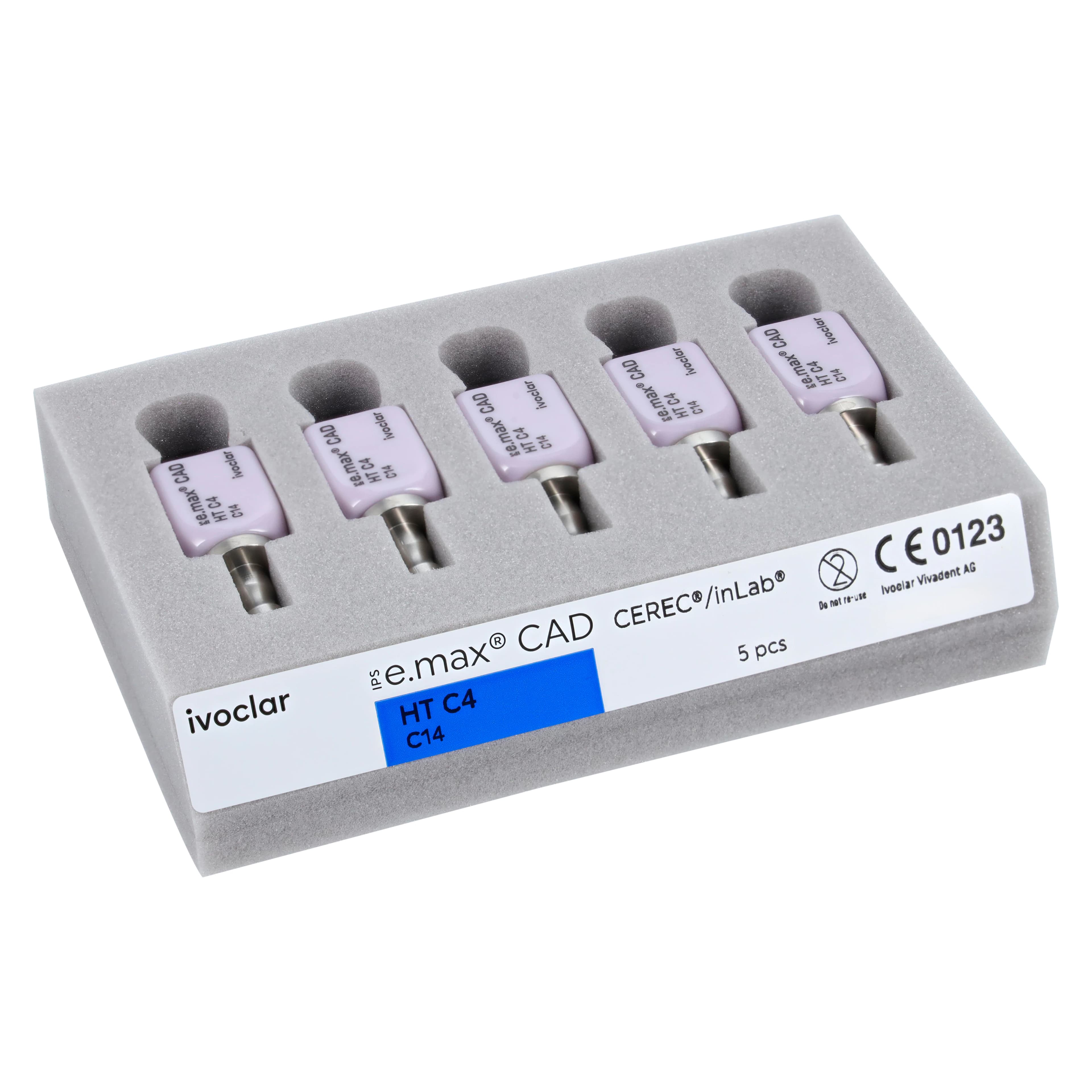 IPS e.max CAD HT CEREC/inLab Milling Block, Shade C4, Size C14, 5/Box thumbnail 3