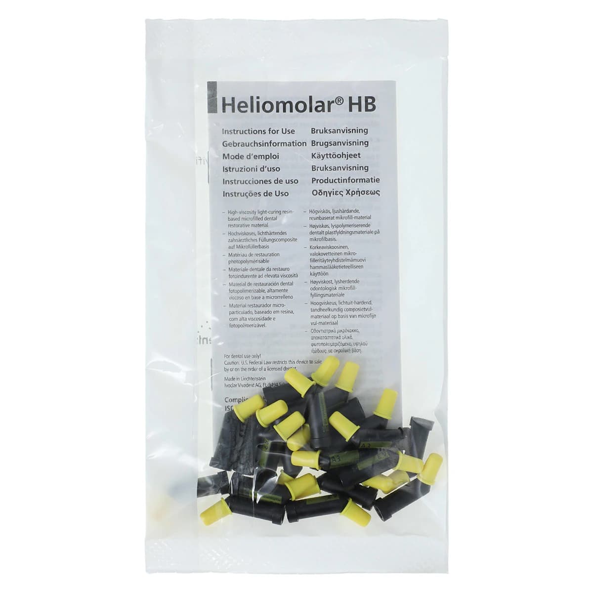 Heliomolar HB Heavy Body Microfill Composite Refill, Shade A3 (210), 20 x 0.25 g Cavifils, 560068AN thumbnail 2