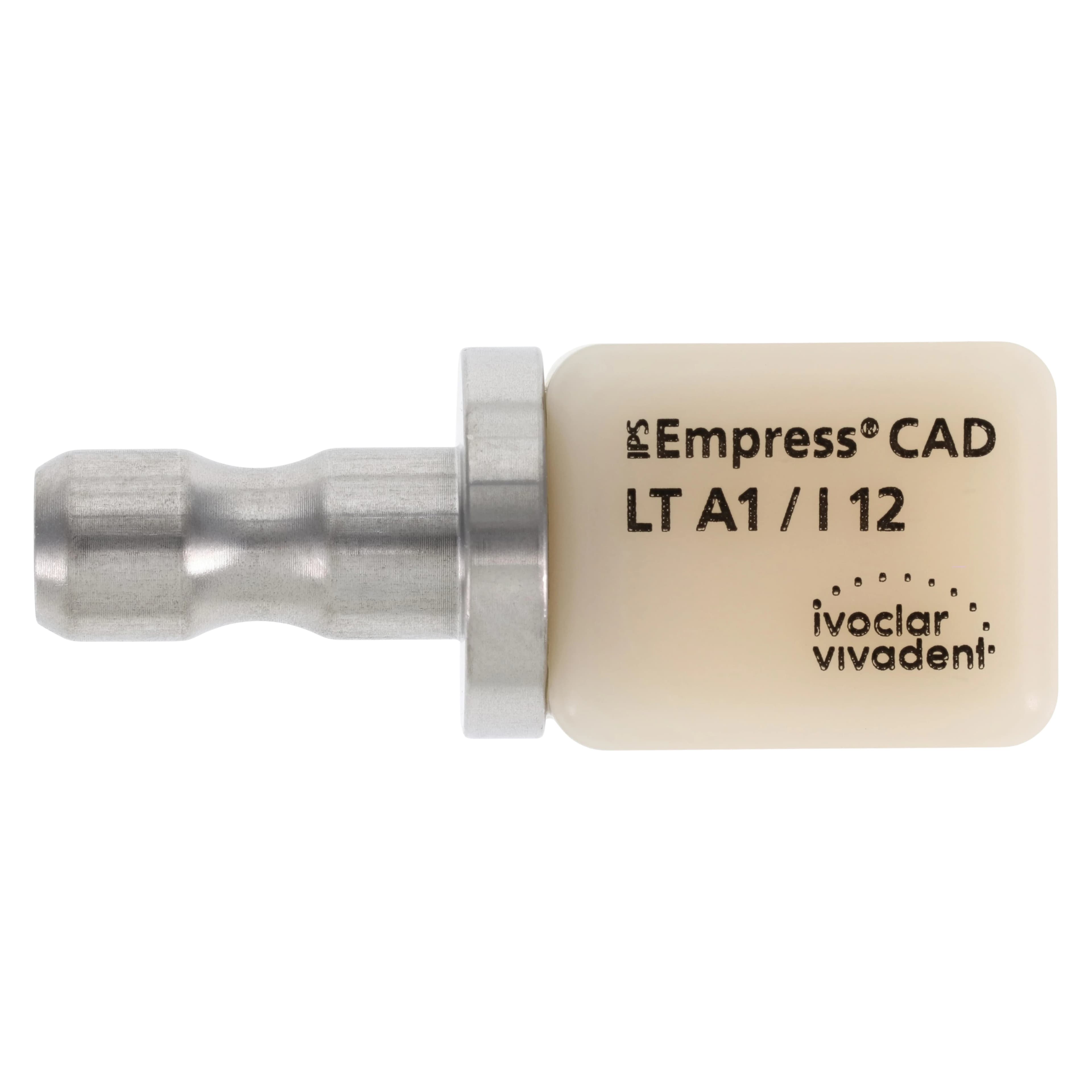 IPS Empress CAD LT (Low Translucency) Leucite Glass-Ceramic Milling Blocks, Shade A1, Size I12, for CEREC/inLab, 5/Box - IPS Empress CAD LT I12 for CEREC - Image 1