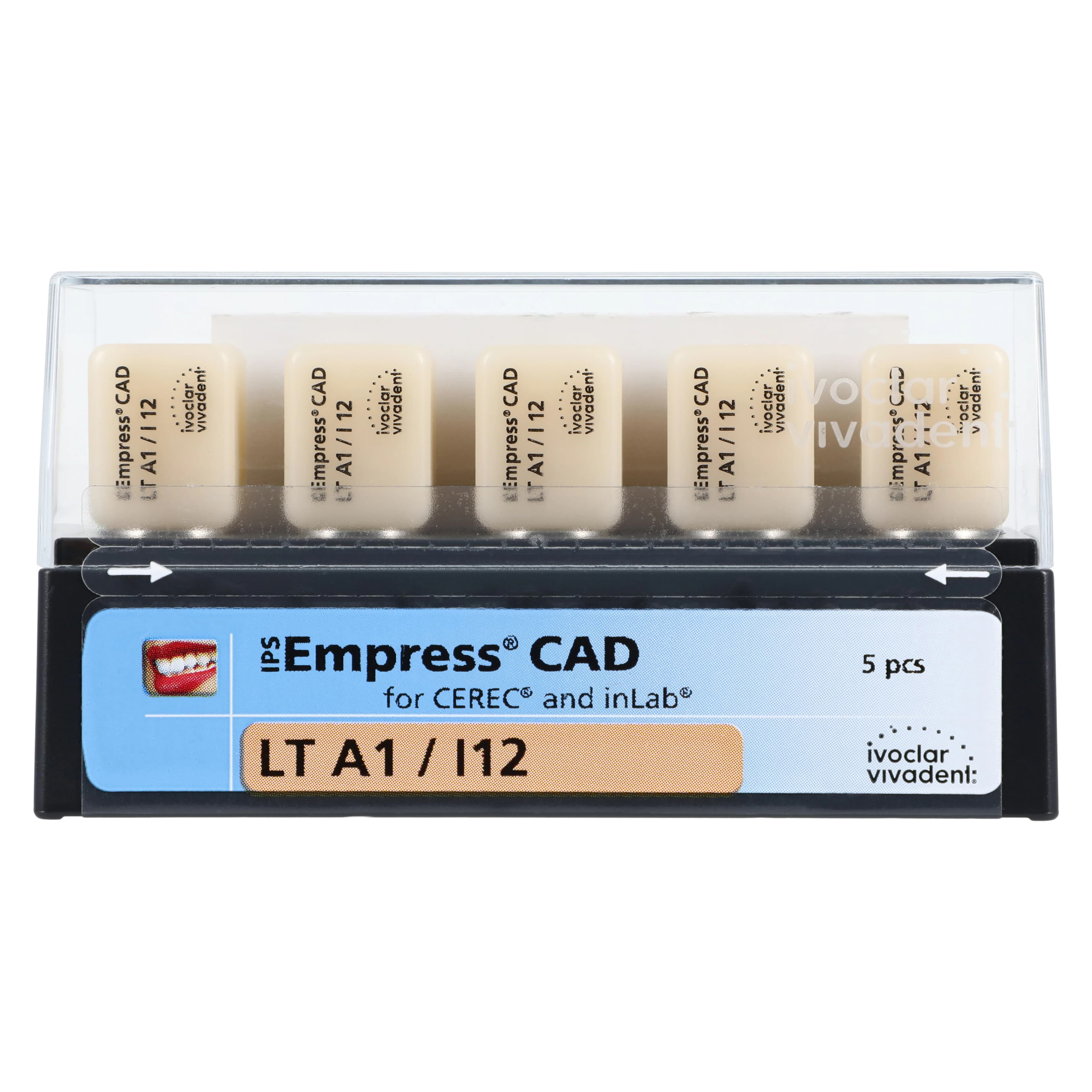 IPS Empress CAD LT (Low Translucency) Leucite Glass-Ceramic Milling Blocks, Shade A1, Size I12, for CEREC/inLab, 5/Box thumbnail 4
