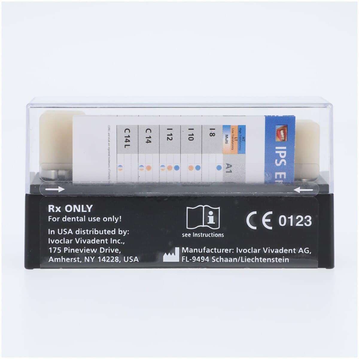IPS Empress CAD LT I12 Milling Blocks, Low Translucency, Shade B1, 5/Box thumbnail 2