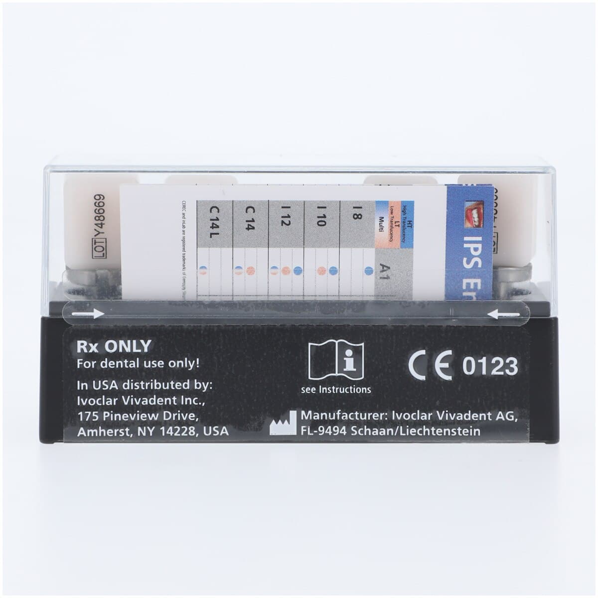 IPS Empress CAD LT Milling Blocks, Shade C2, Size I12, 5/Box thumbnail 2
