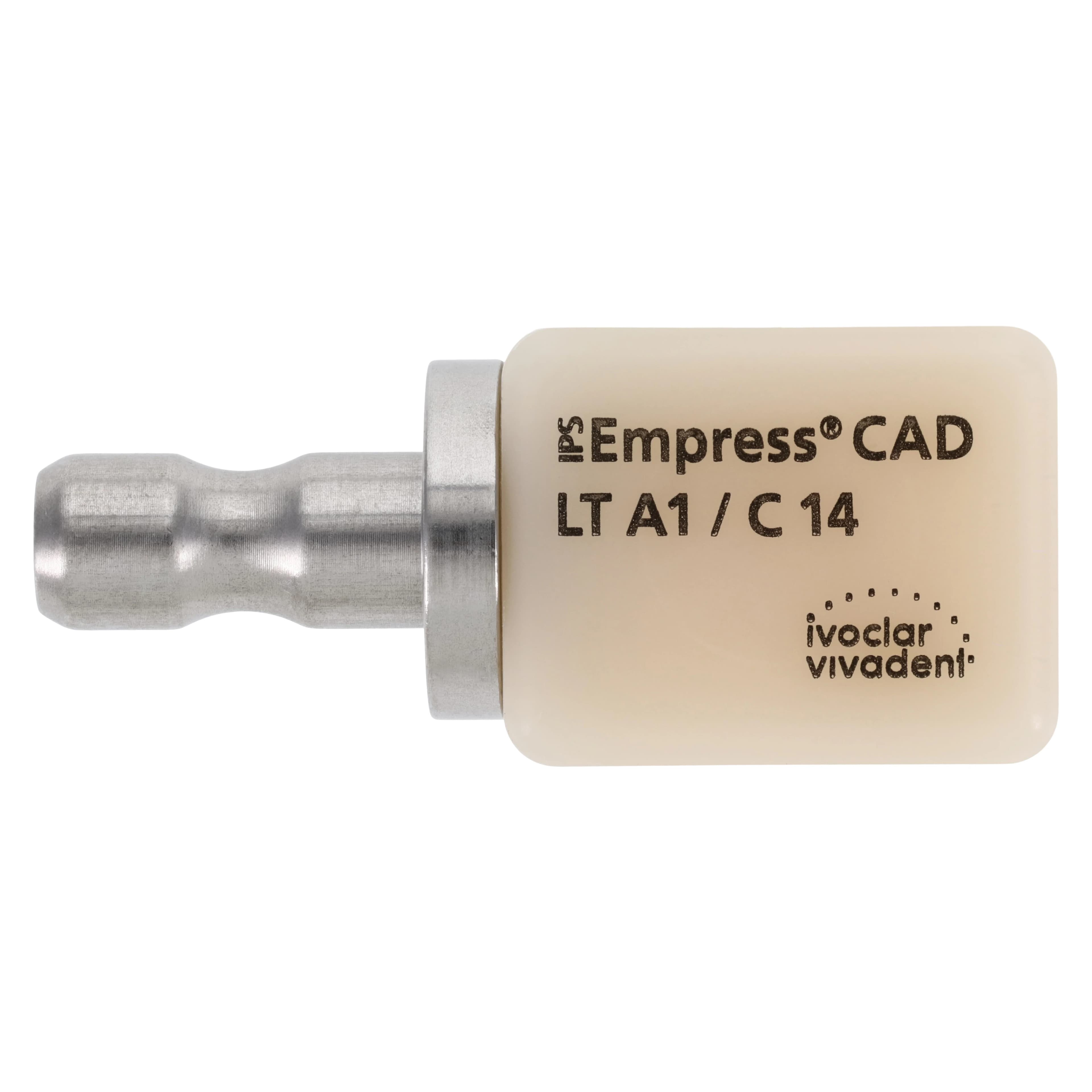 IPS Empress CAD LT Leucite Glass-Ceramic Milling Block, Shade A1, Size C14, 5/Box - IPS Empress CAD LT C14 for CEREC - Image 1