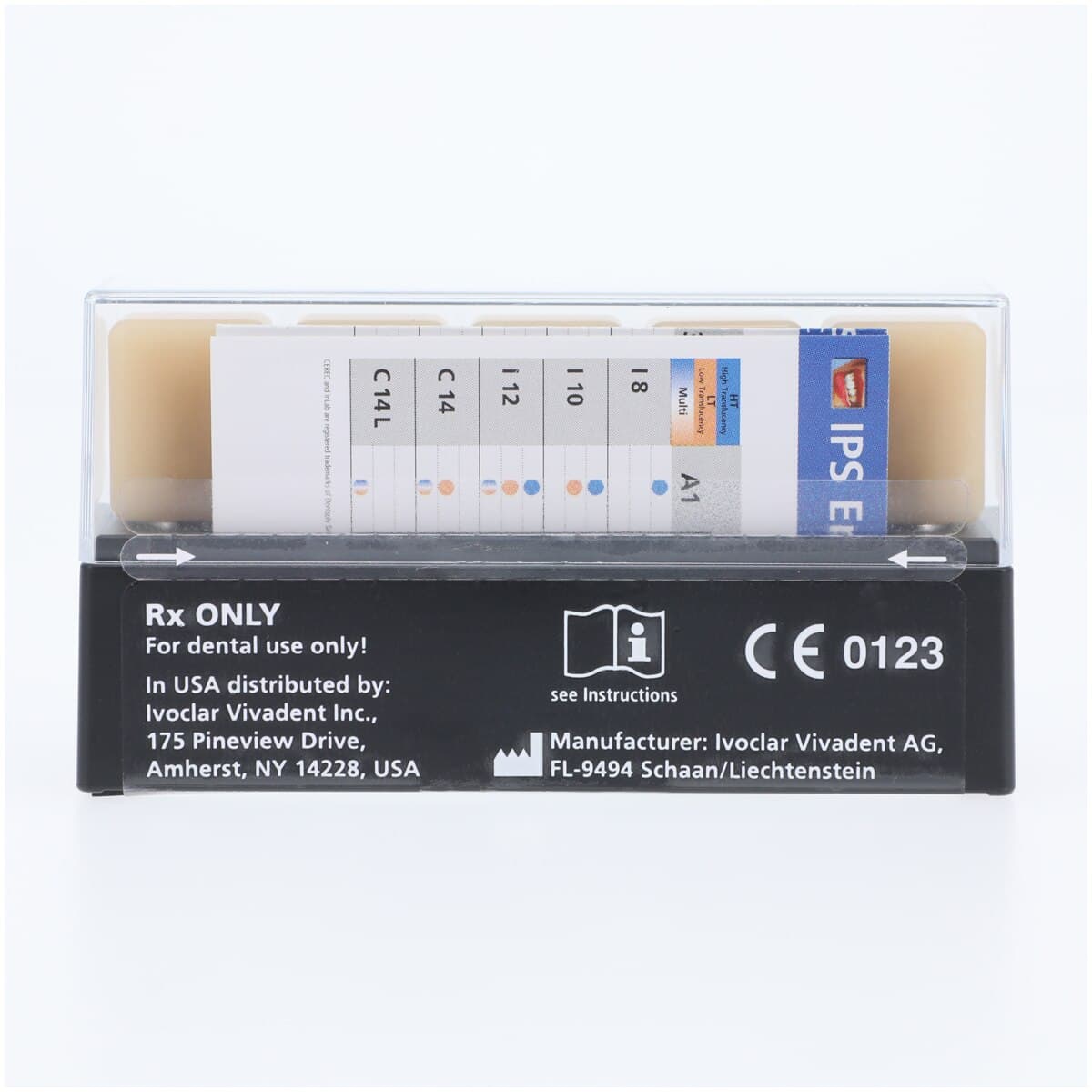 IPS Empress CAD LT Leucite Glass-Ceramic Milling Block, Shade A3, Size C14, 5/Box thumbnail 3