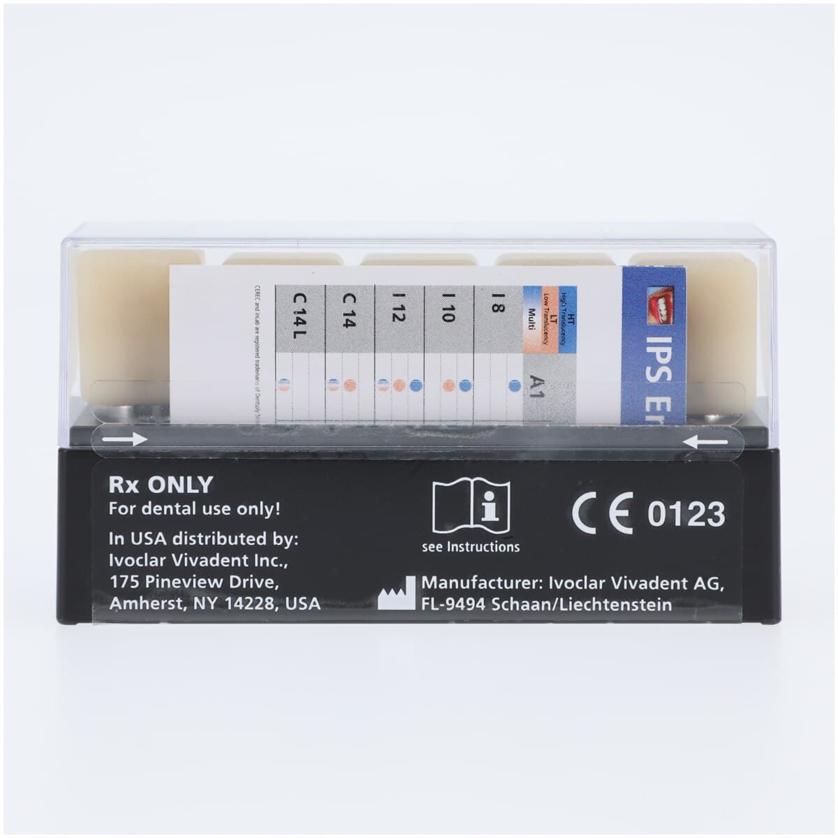 IPS Empress CAD LT C14 Milling Blocks, Shade B2, Low Translucency, 5/Box thumbnail 2