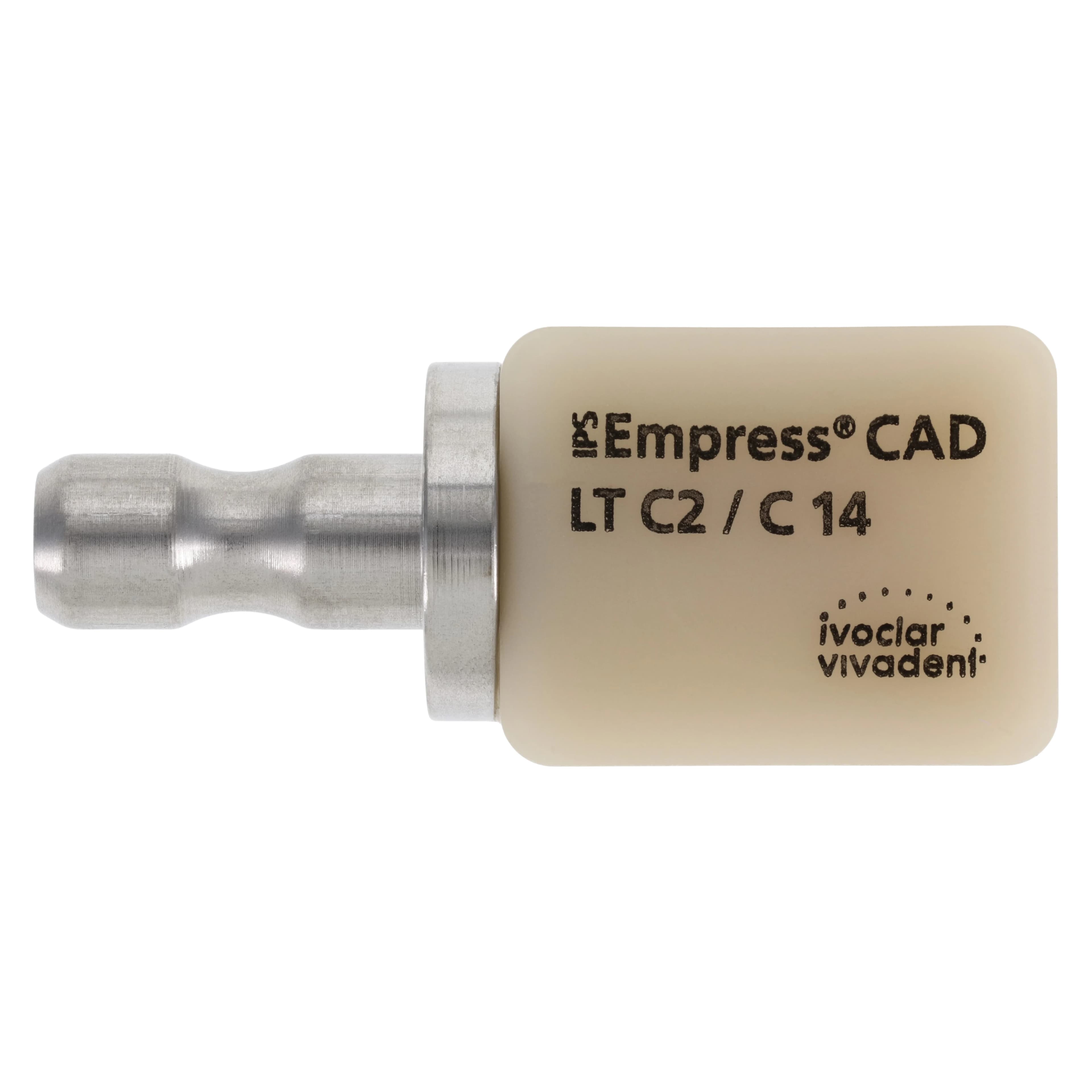 IPS Empress CAD LT Leucite Glass-Ceramic Milling Blocks, Shade C2, Size C14, 5/Box - IPS Empress CAD LT C14 for CEREC - Image 1