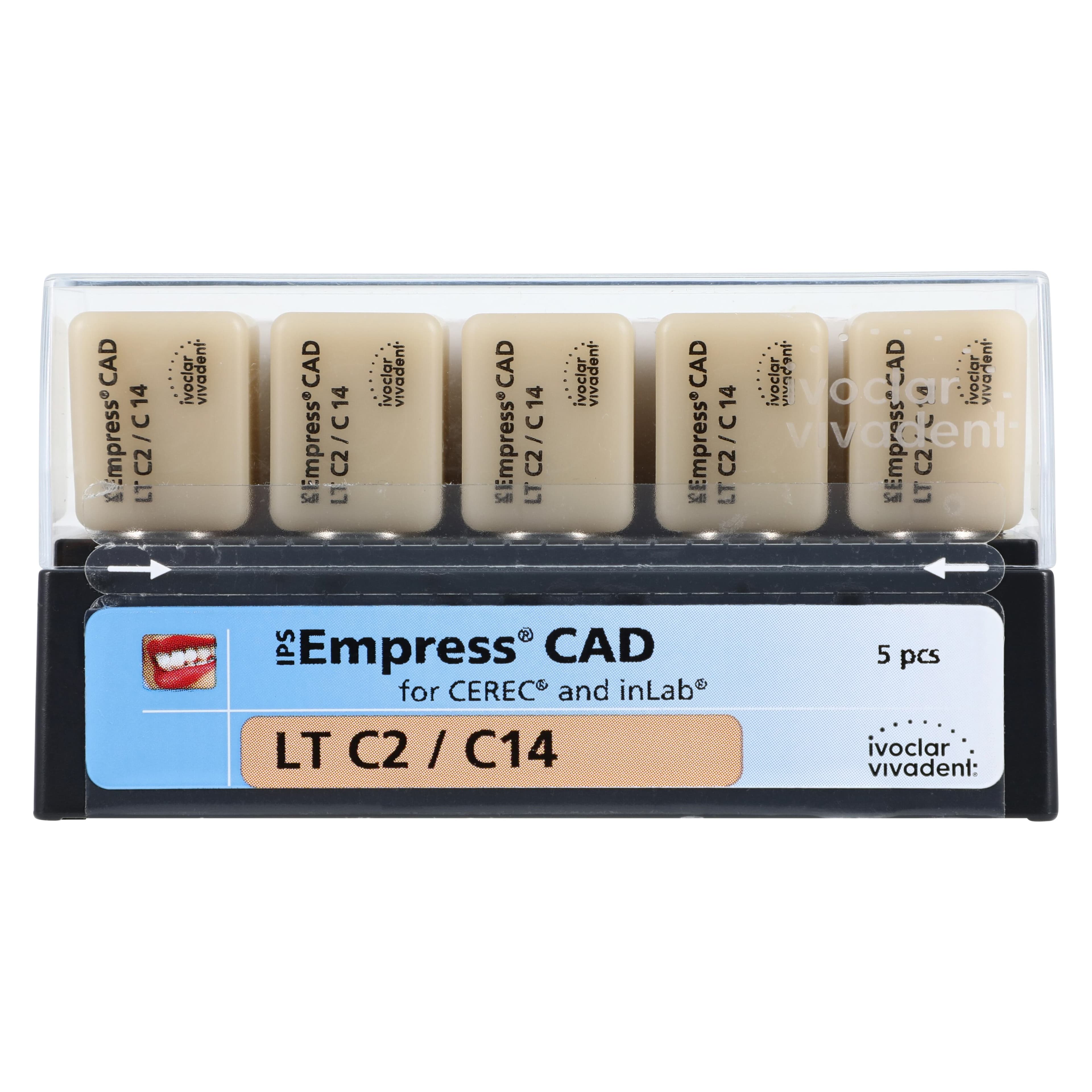 IPS Empress CAD LT Leucite Glass-Ceramic Milling Blocks, Shade C2, Size C14, 5/Box thumbnail 4