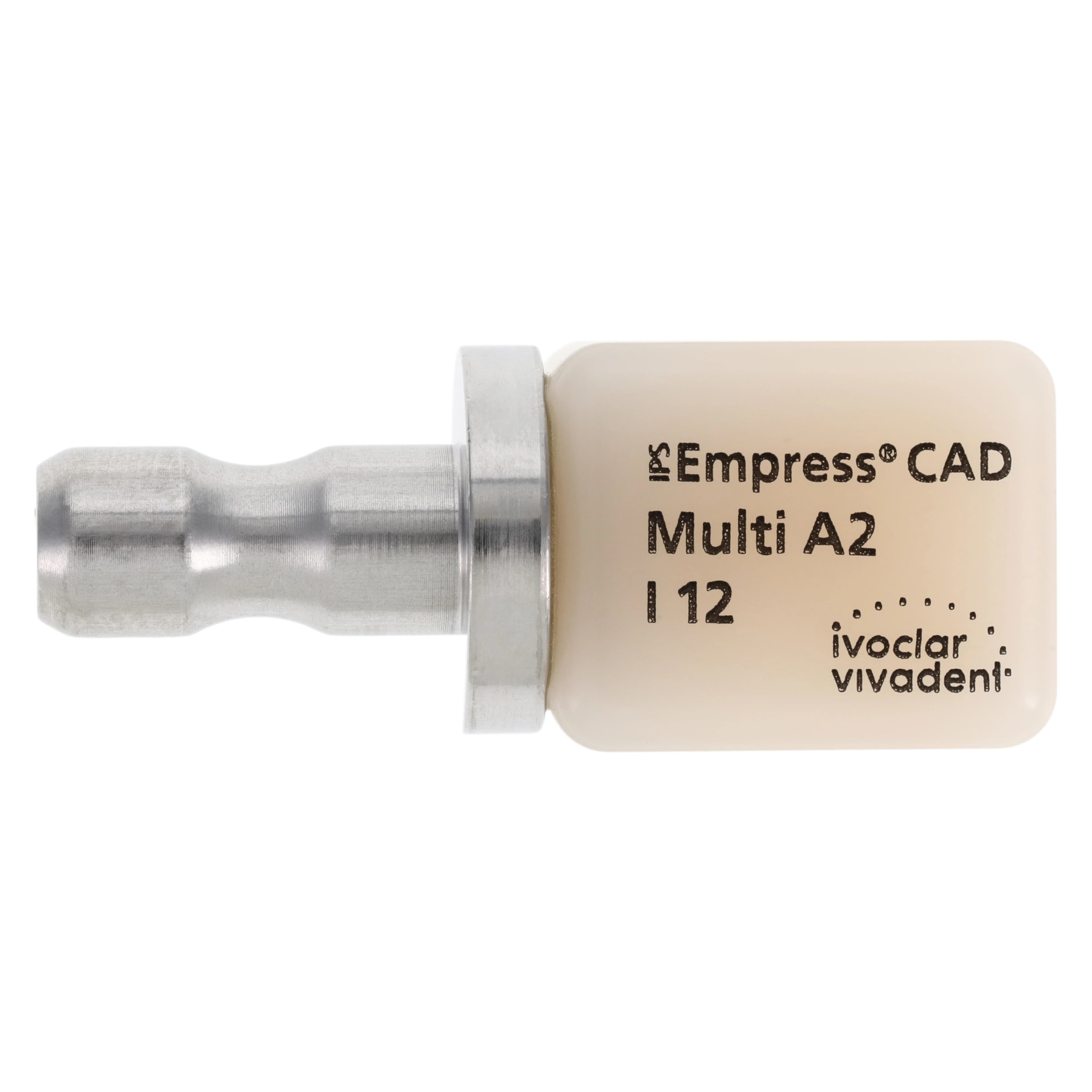 IPS Empress CAD Multi I12 for CEREC, Shade A2, Leucite-Reinforced Glass-Ceramic Milling Blocks, 5/Box - IPS Empress CAD Multi I12 for CEREC - Image 1