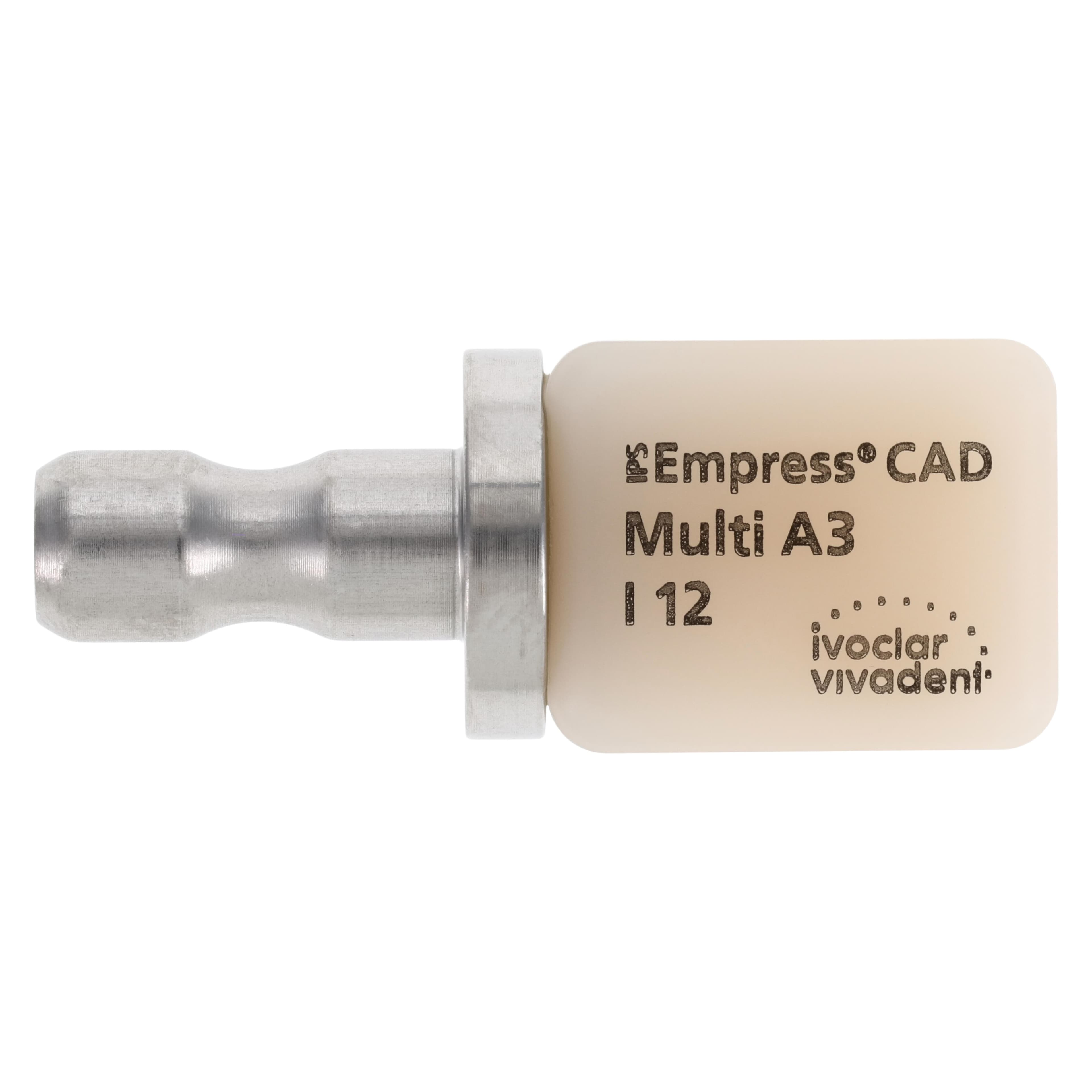 IPS Empress CAD Multi-Chromatic Leucite Glass-Ceramic Milling Block, Shade A3, Size I12, 5/Box thumbnail 5