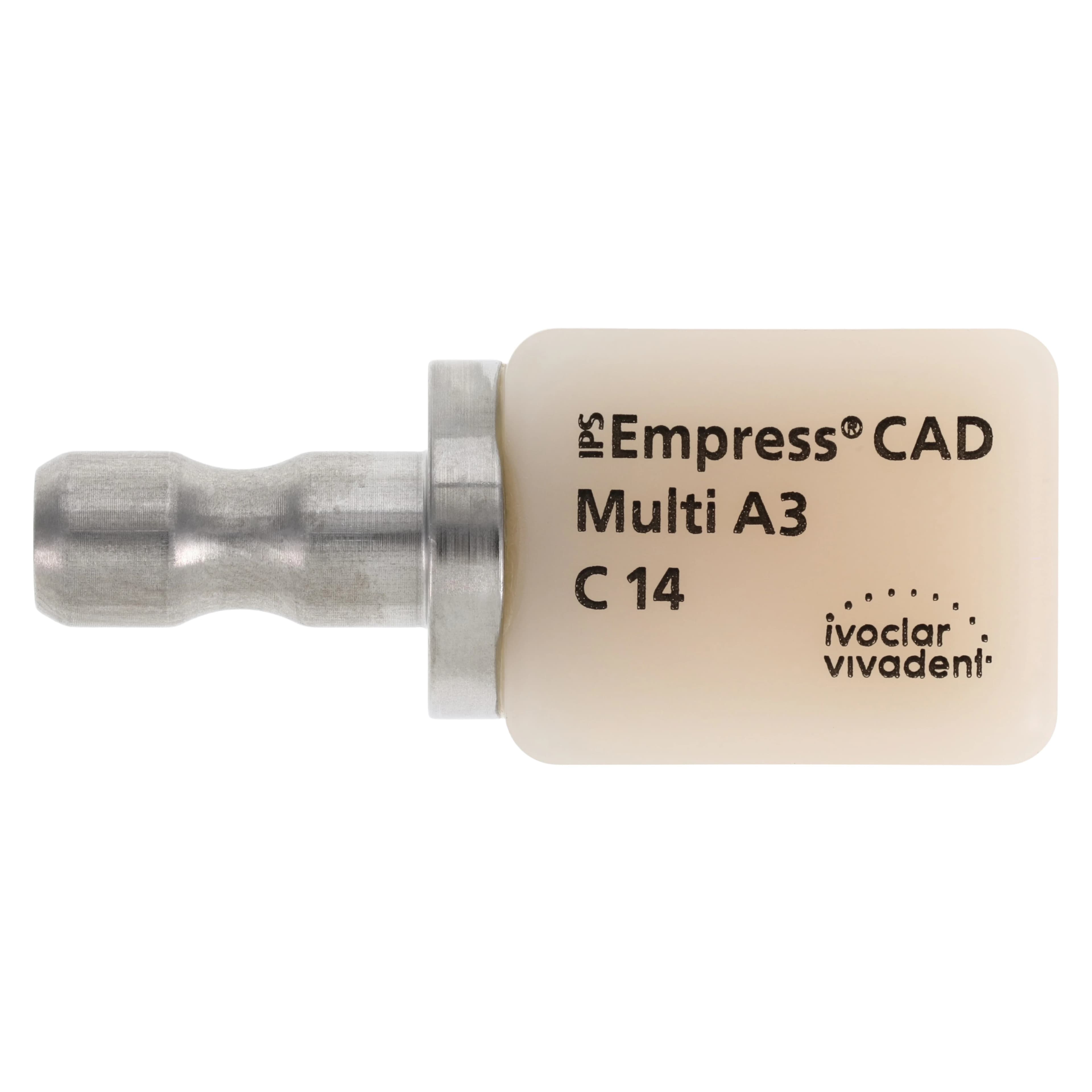 IPS Empress CAD Multi CEREC/inLab Milling Blocks, Leucite Glass-Ceramic, Shade A3, Size C14, 5/Box - IPS Empress CAD Multi C14 for CEREC - Image 1