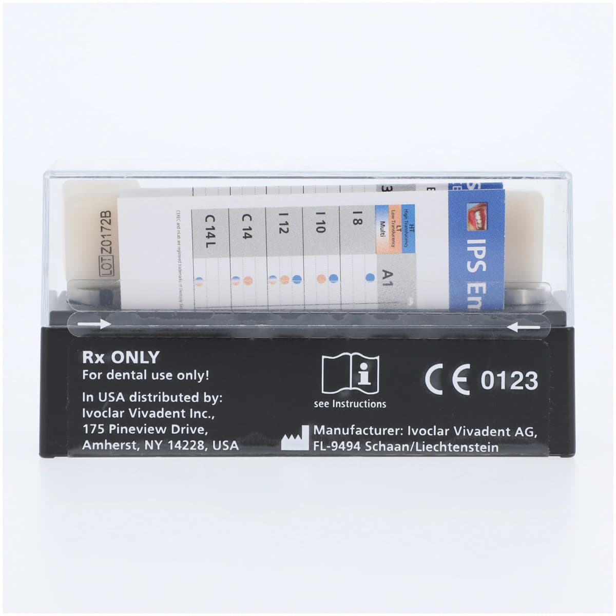 IPS Empress CAD Multi Leucite Glass-Ceramic Milling Blocks, Shade BL3, Size I12, for CEREC/inLab, 5/Box thumbnail 2