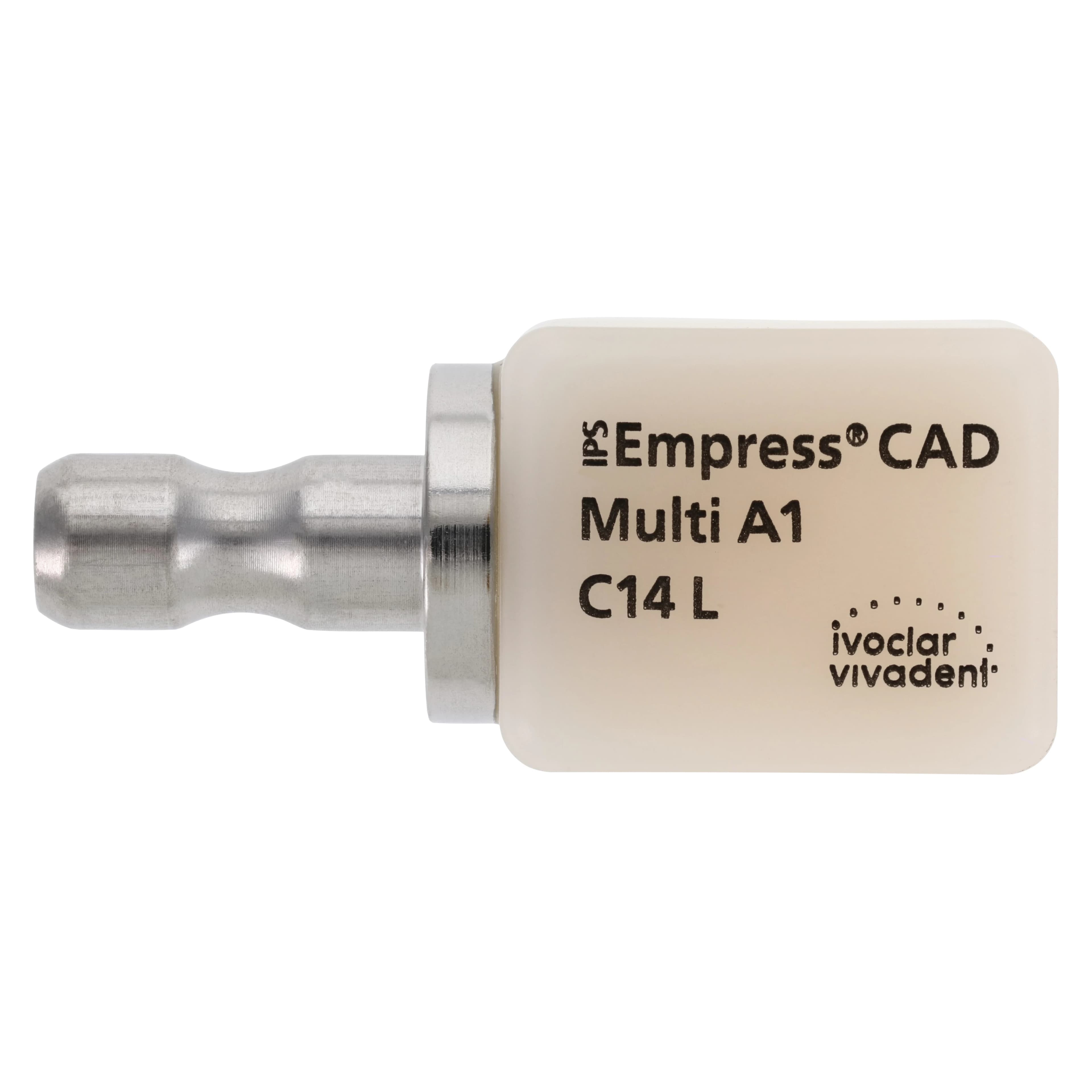 IPS Empress CAD Multi Leucite Glass-Ceramic Milling Blocks, Shade A1, Size C14L, for CEREC/inLab, 5/Box - IPS Empress CAD Multi C14L for CEREC - Image 1