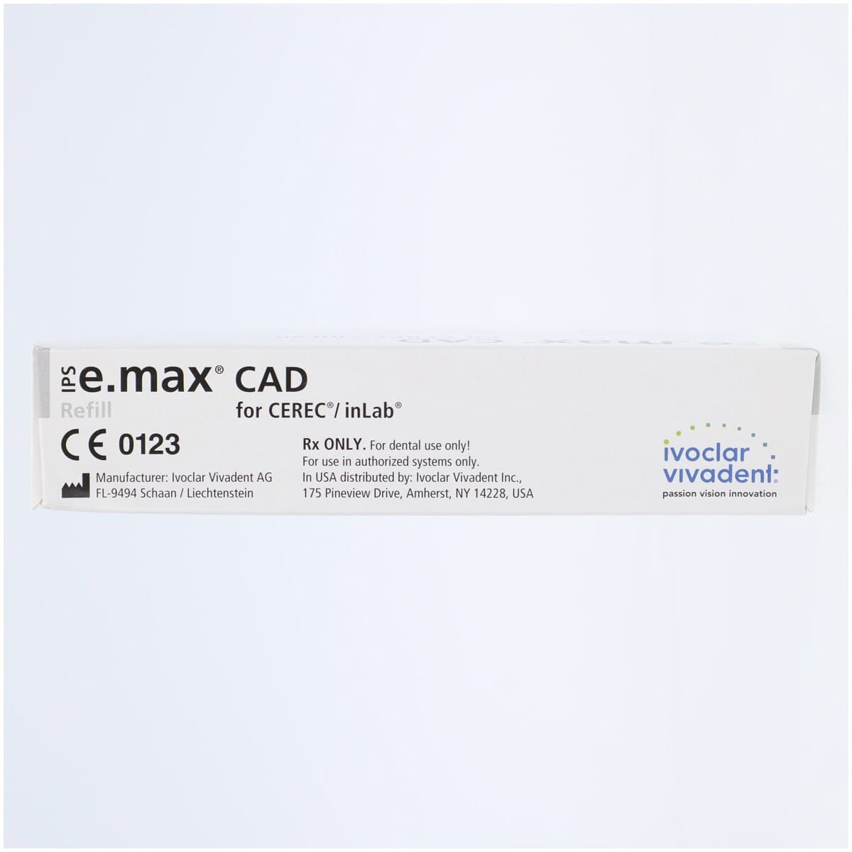 IPS e.max CAD CEREC/inLab HT B40 C1 Lithium Disilicate Milling Blocks, High Translucency, Shade C1, 3/Box thumbnail 3