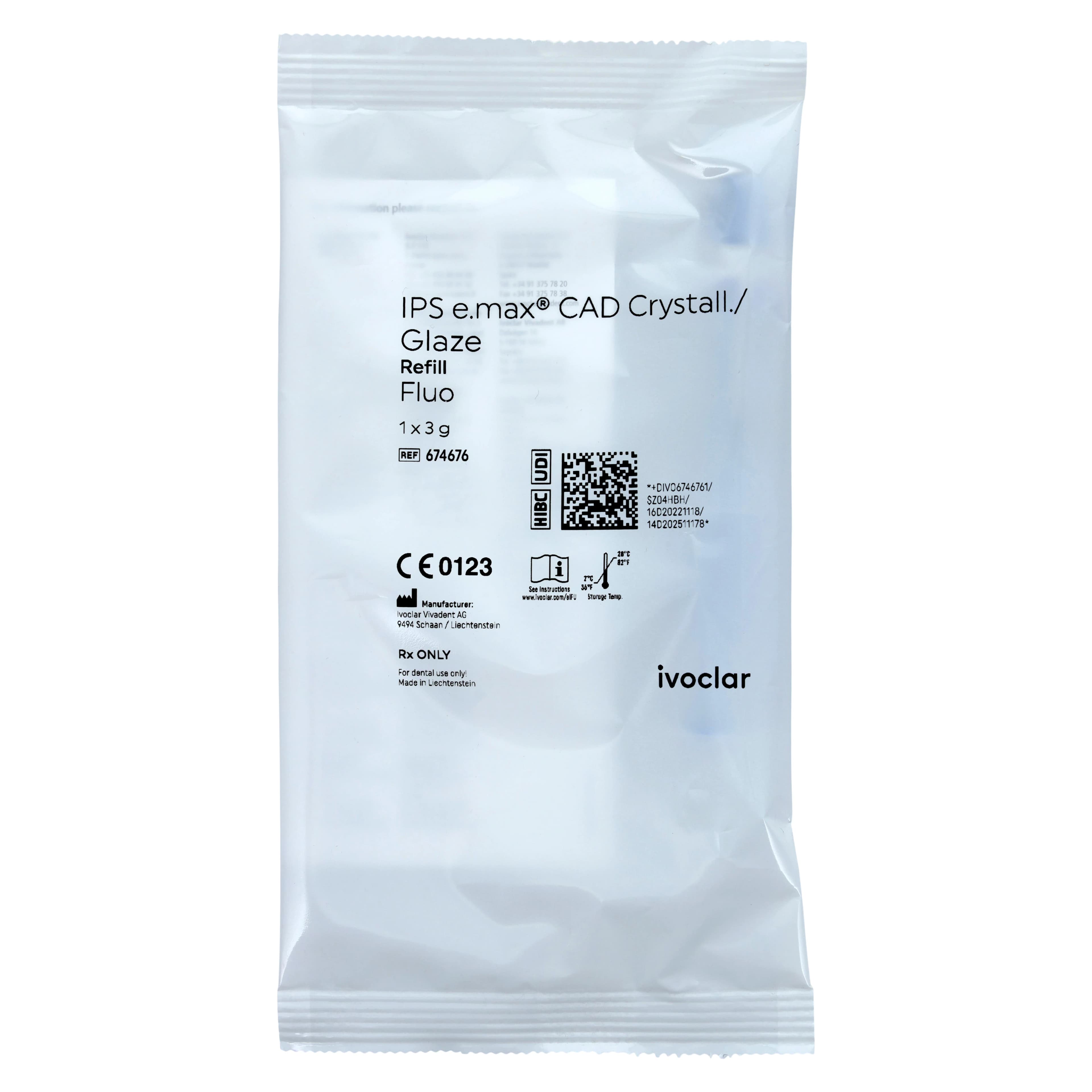 IPS e.max CAD Crystall Glaze Fluorescent Paste FLUO, 3g Syringe, Each thumbnail 5