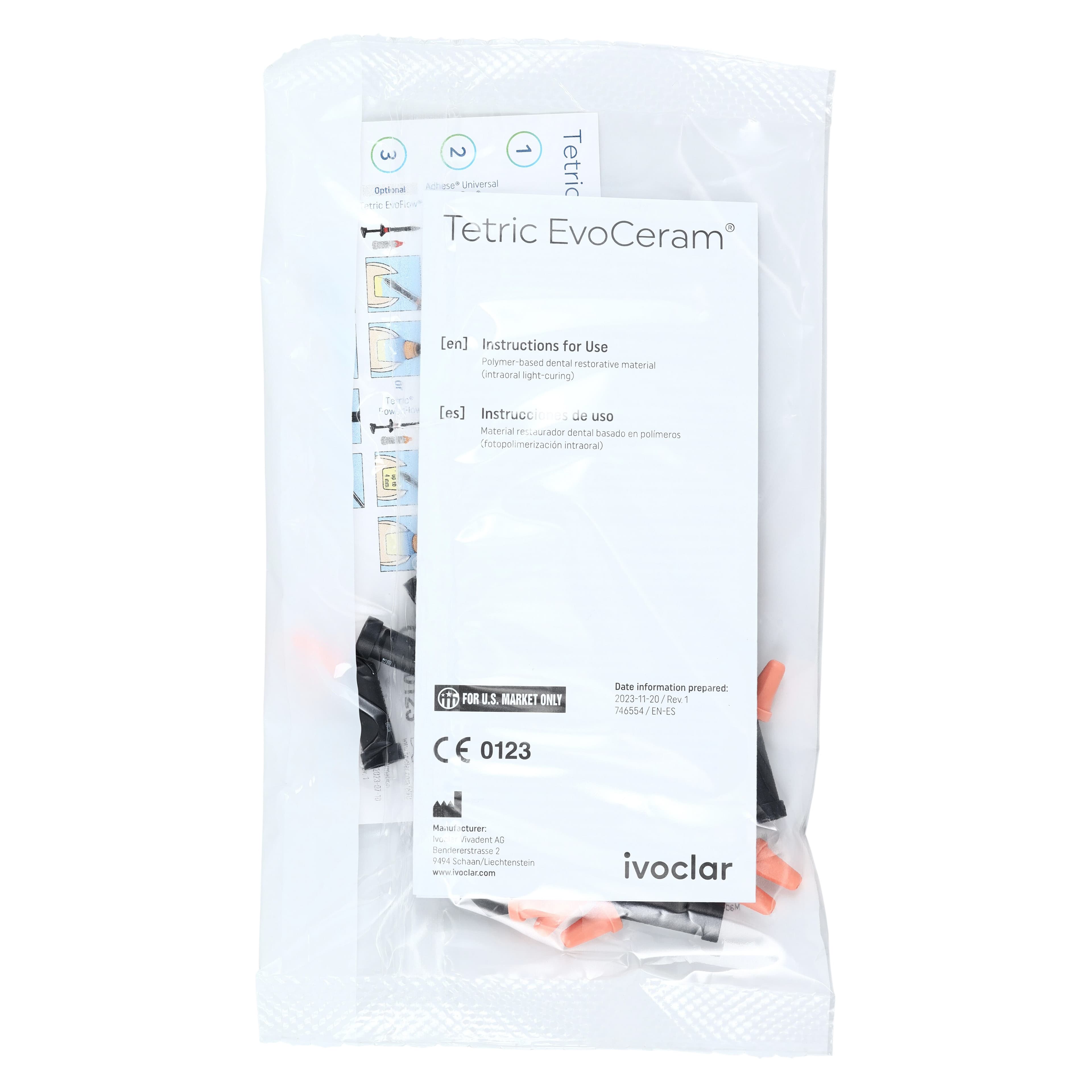 Tetric EvoCeram Nanohybrid Composite, Shade A2 Enamel, 0.2g Cavifil Refill, 20/Pkg, 590332US thumbnail 3