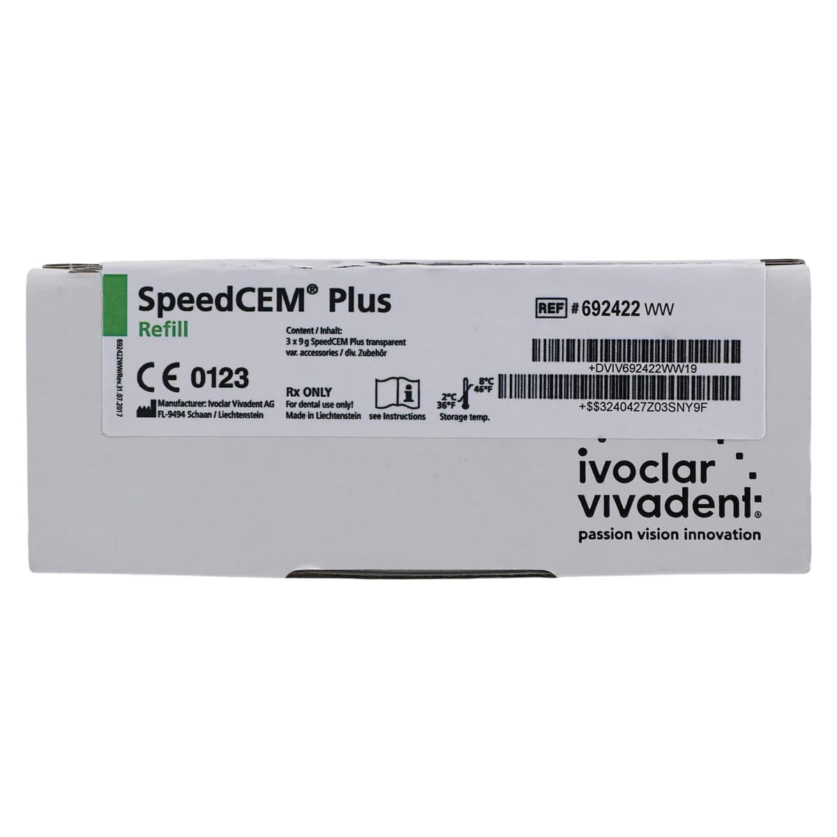 SpeedCEM Plus Resin Cement Syringe Refill, Transparent, 9 g, 3/Pkg, 692422WW thumbnail 8