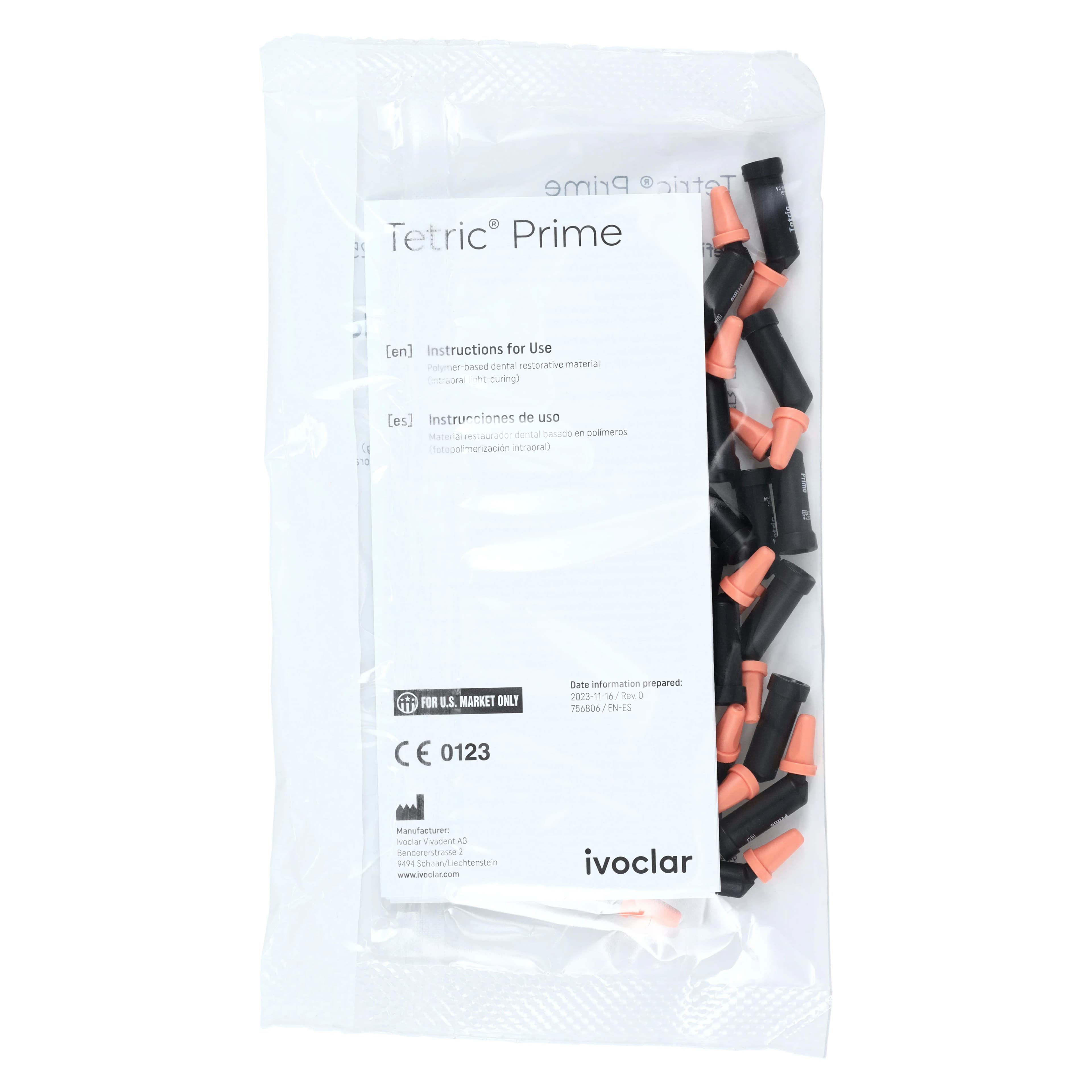 Tetric Prime Universal Composite Restorative Refill, Cavifil, Shade A2, 0.25 g, 20/Pkg, 706564US thumbnail 3