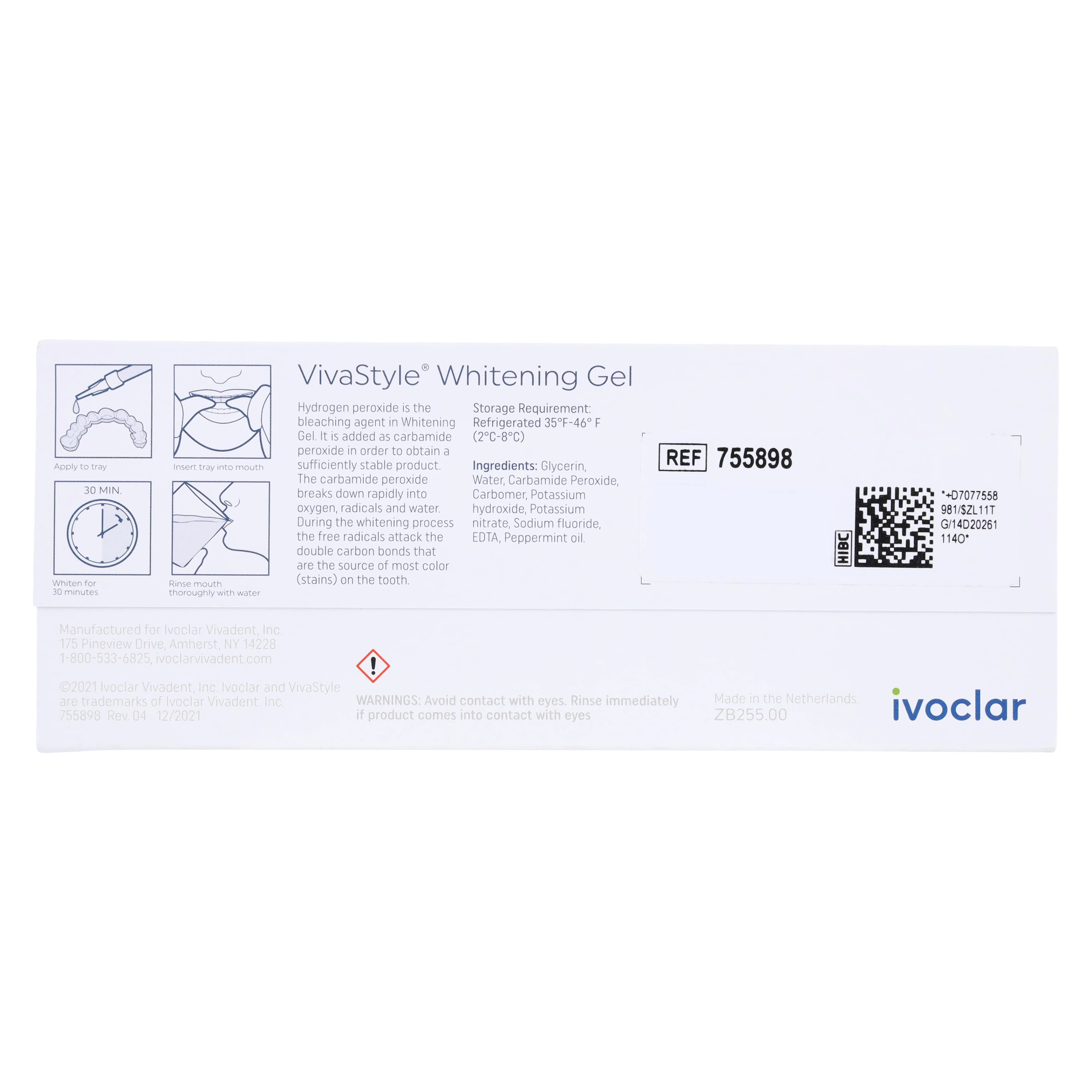 VivaStyle Whitening Gel Refill 32% Carbamide Peroxide, 3 x 3 mL Syringes, 755898 thumbnail 6