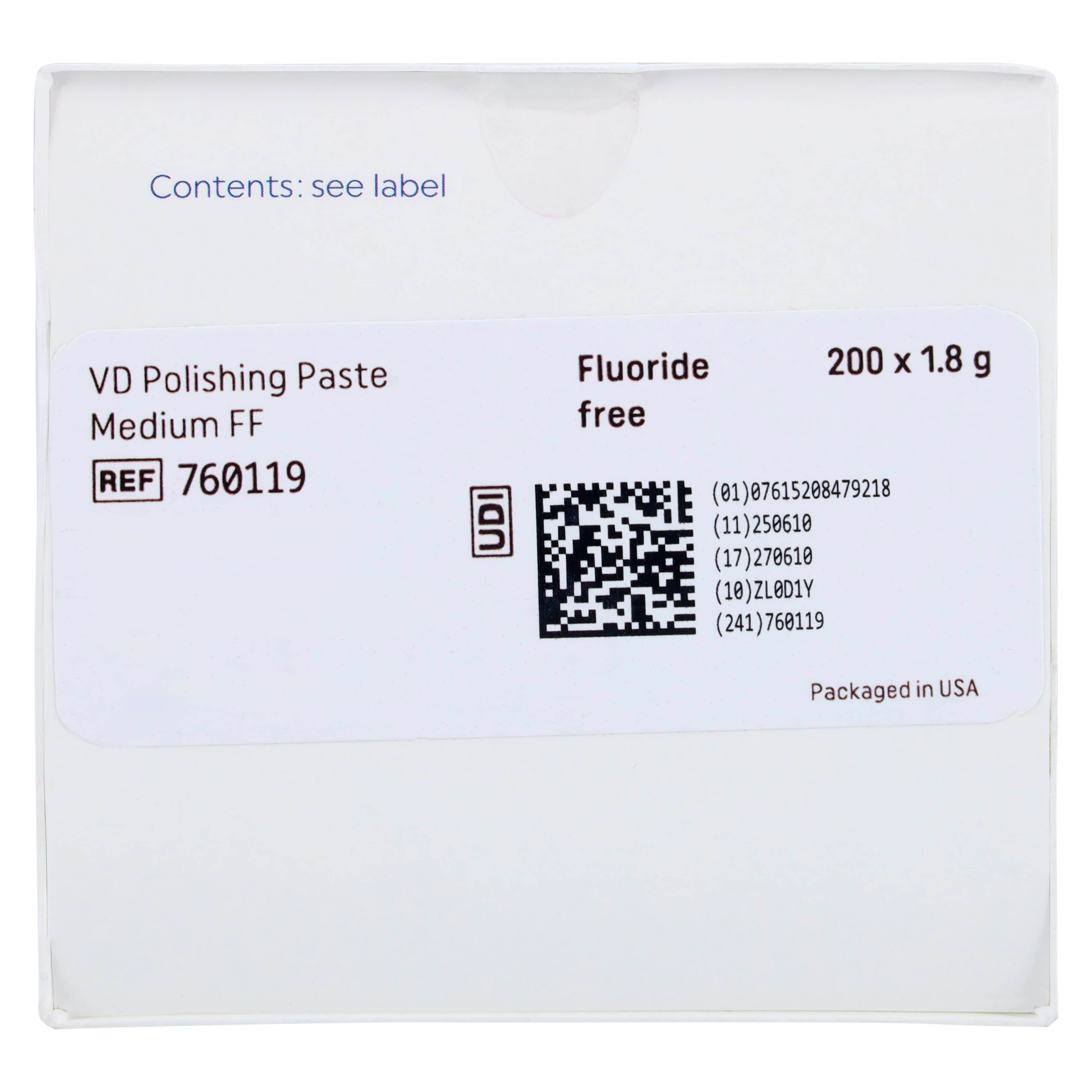 Ivoclar Vivadent VivaDent Polishing Paste, Medium Grit, Fluoride-Free, Unflavored, 1.8g Unit Dose Cups, 200/Box, 760119 thumbnail 6