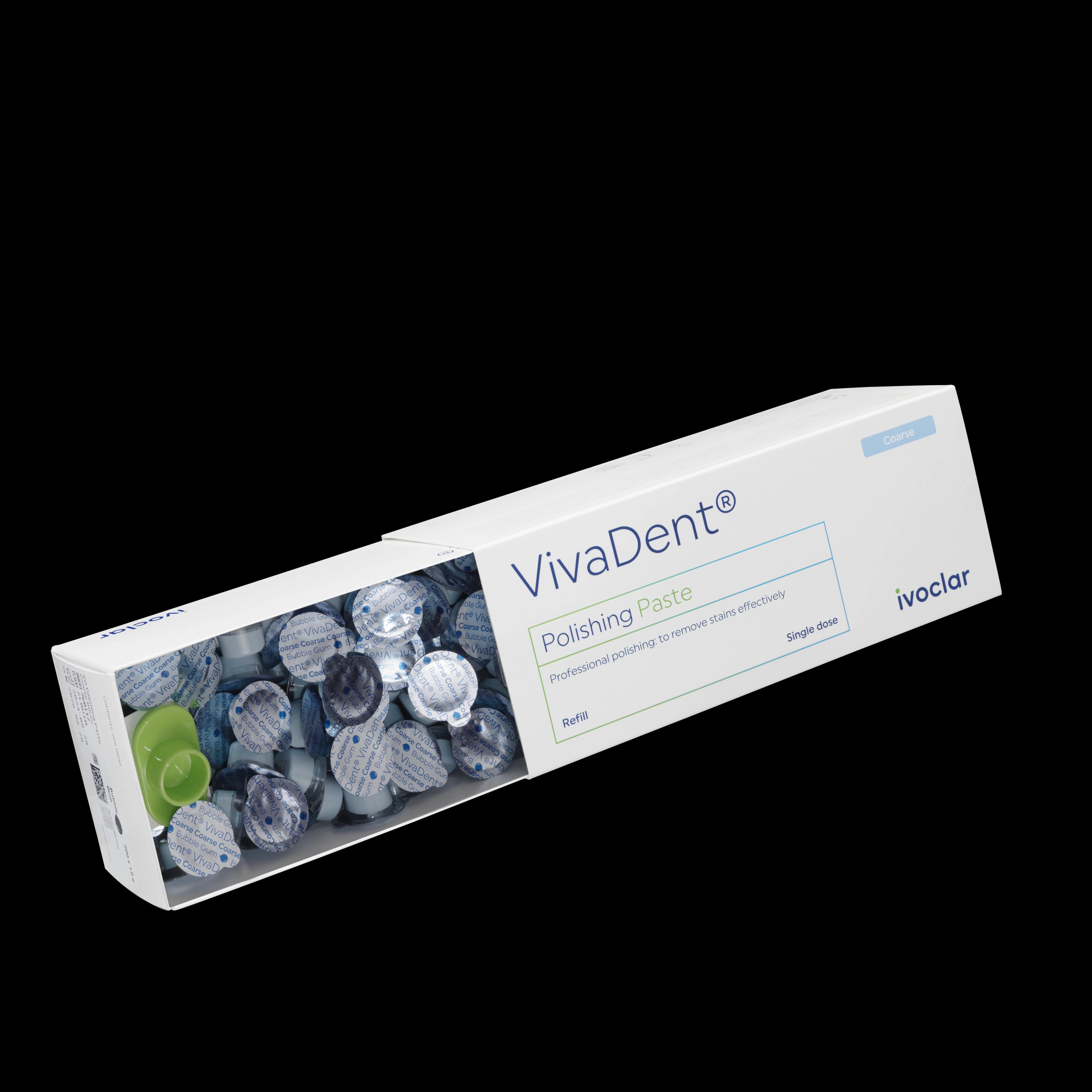 VivaDent Polishing Paste, Coarse Grit, Bubble Gum, Single-Use Cups, 1.8 g, 200/Box, 760117 - Coarse, Single Dose, 1.8g, 200/Box, Bubble Gum, 760117 - Image 1