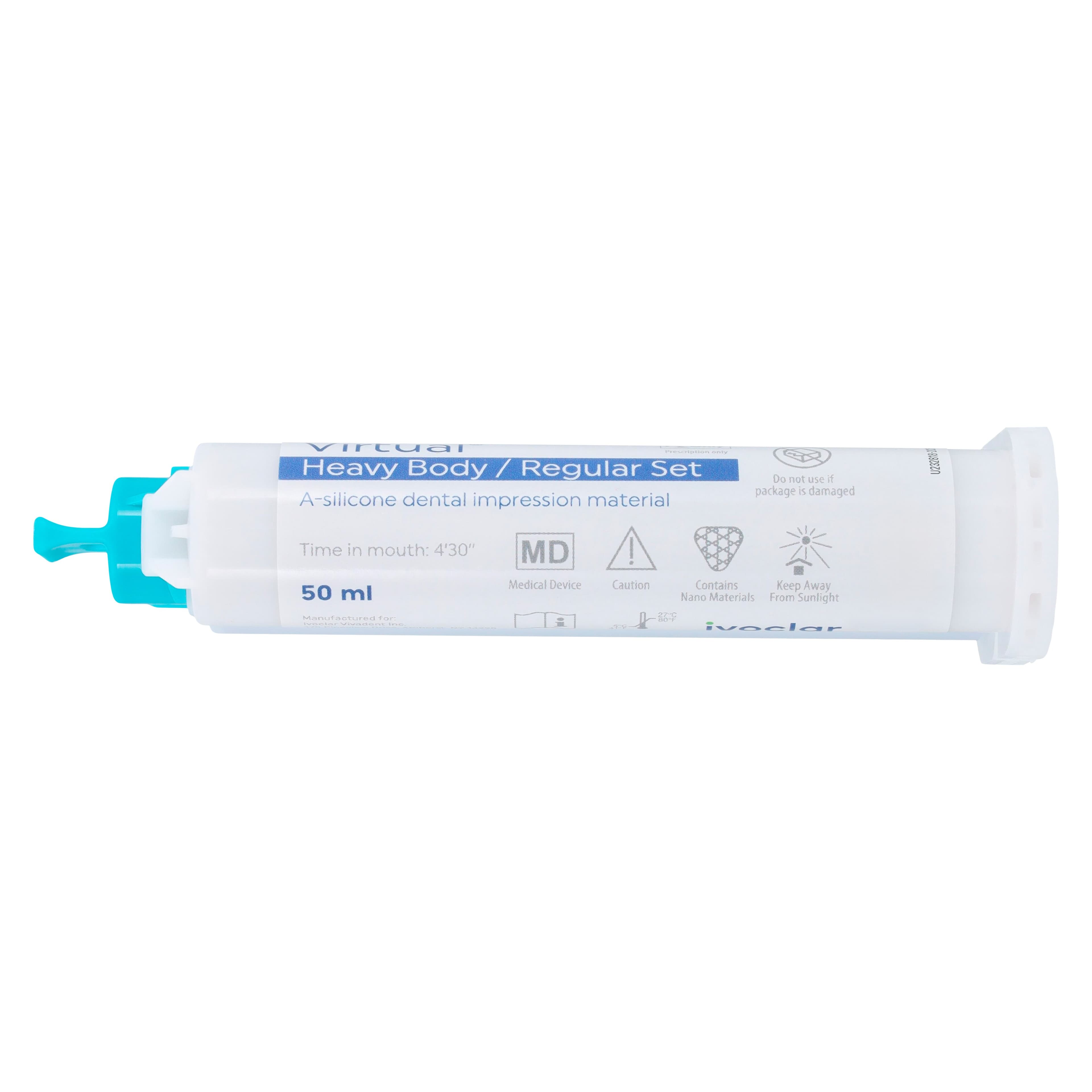 Virtual VPS Impression Material Heavy Body Regular Set Refill, 2 x 50 ml Cartridges with 6 Mixing Tips, 768525 thumbnail 4