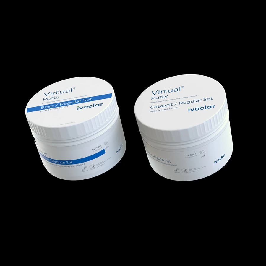 Ivoclar Vivadent Virtual® Putty - Regular Set, Hydrophilic VPS Impression Material, 2x300ml, 768527 - Virtual&reg; Putty - Regular - Image 1