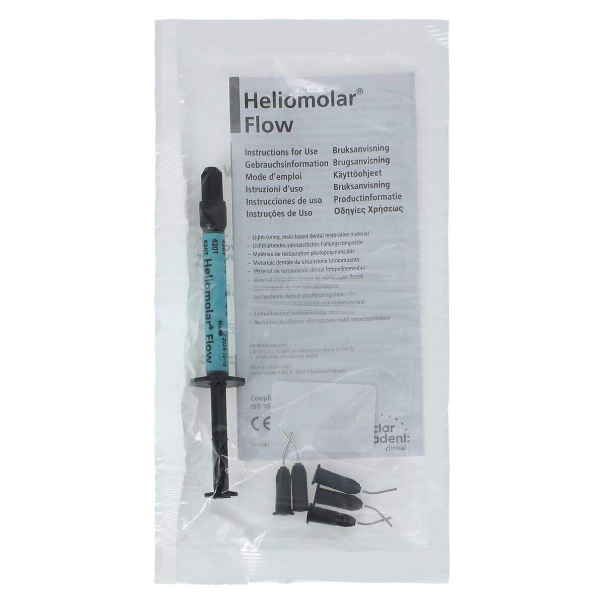 Heliomolar Flow Flowable Composite Syringe Refill, Shade 420T, 1.6 g, 5 Applicator Tips, 557035AN thumbnail 2