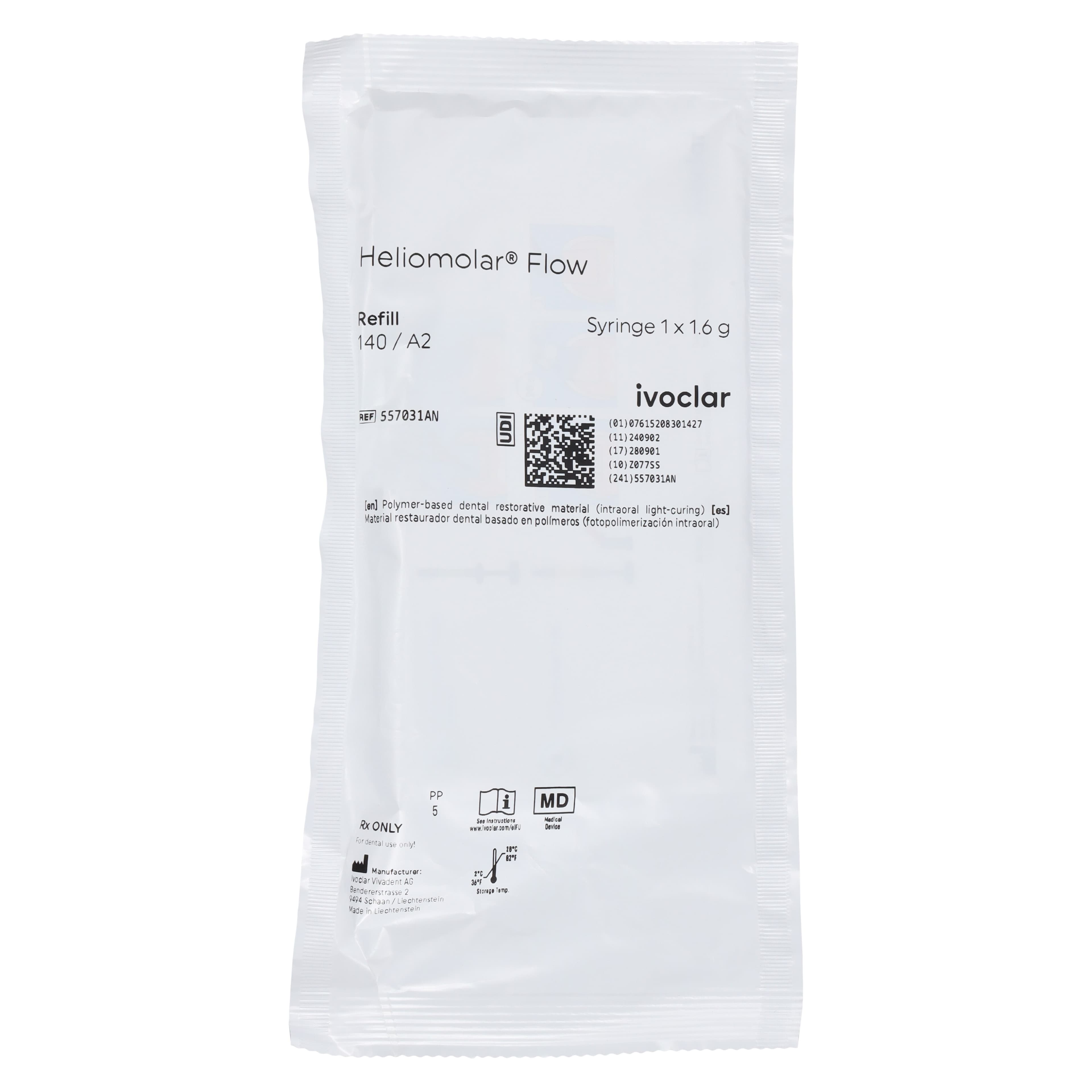 Heliomolar Flow Light-Curing Microfilled Flowable Composite, Shade A2/140, 1.6 g Syringe Refill, #557031AN thumbnail 7