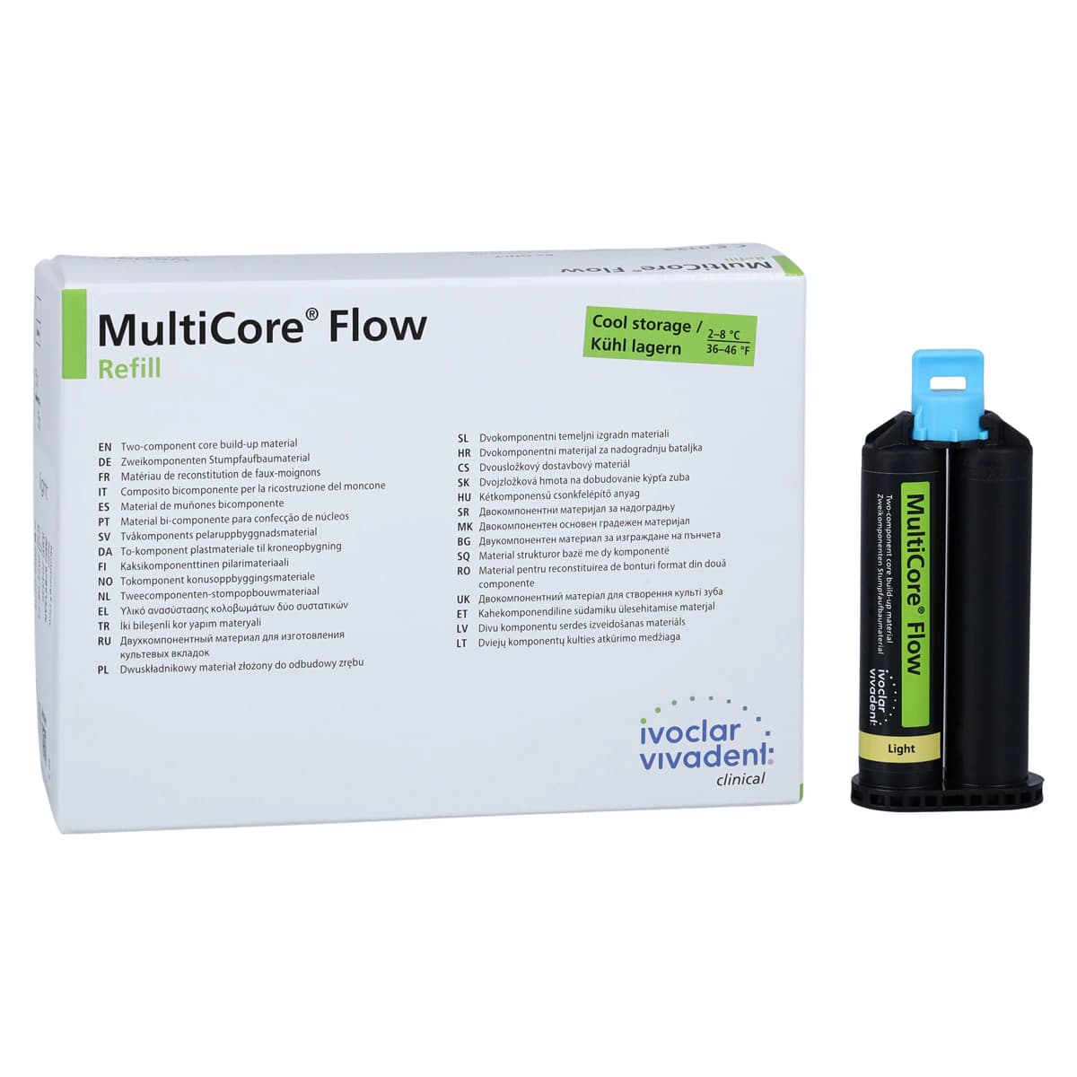 MultiCore Flow Dual-Cure Core Build-Up Material, Refill Cartridge, Light Shade (A1), 50g, 578913AN thumbnail 2