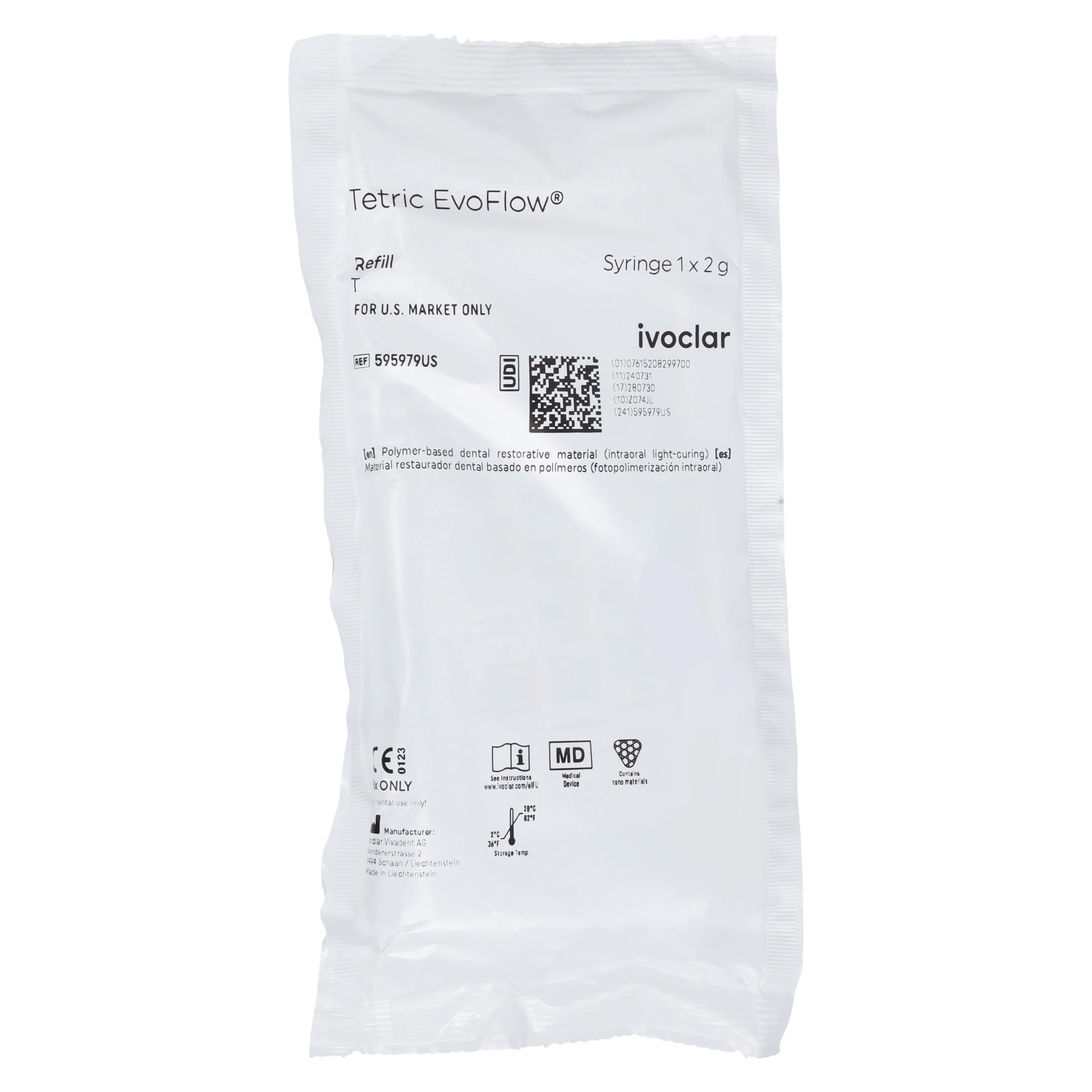 Tetric EvoFlow Flowable Composite Refill Syringe, Shade T (Transparent), 2g, 1 Syringe, 595979US thumbnail 5