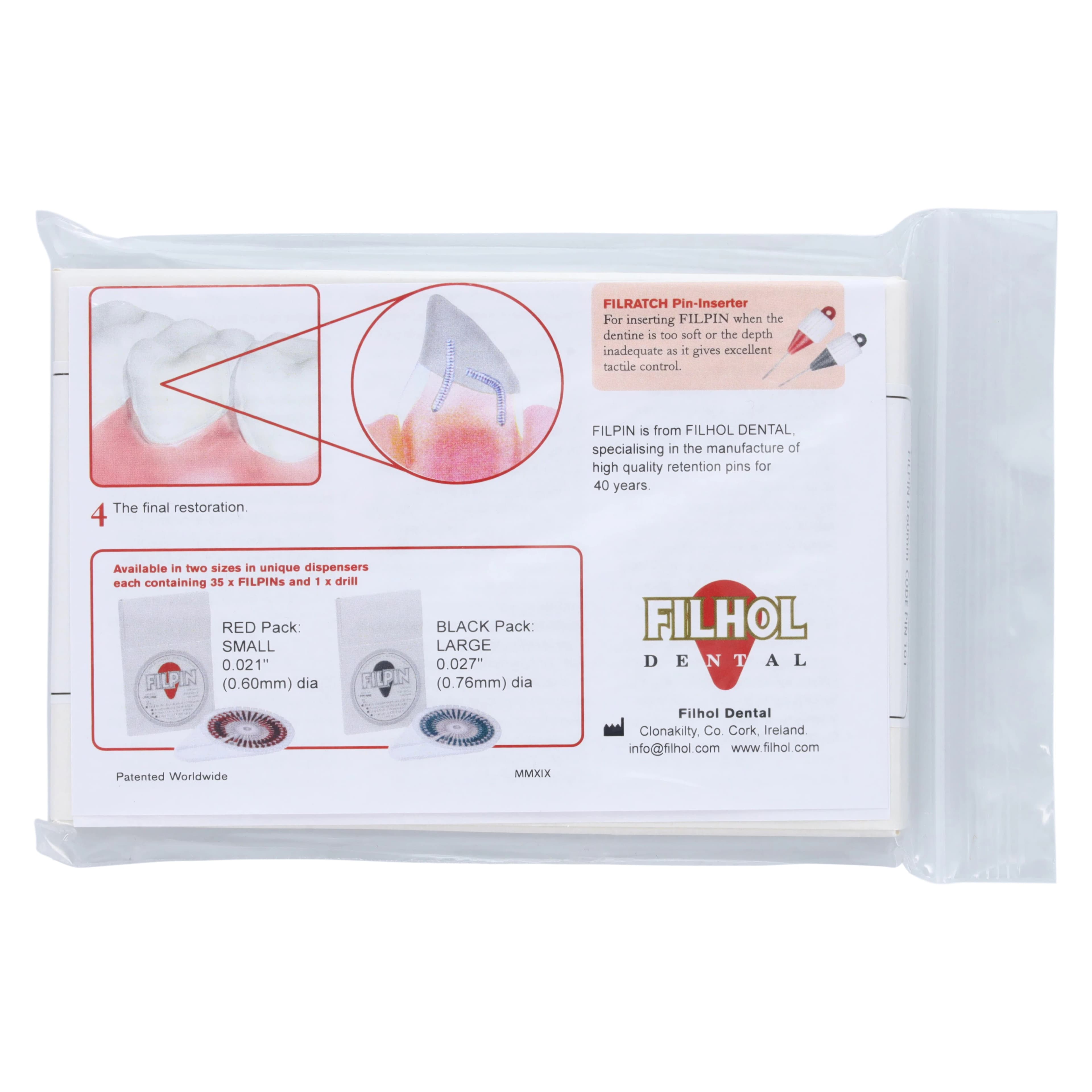 Filpin Standard Universal Hand Driven Titanium Self-Shearing Pins, 0.6 mm/0.021 in, With Drill Package thumbnail 6