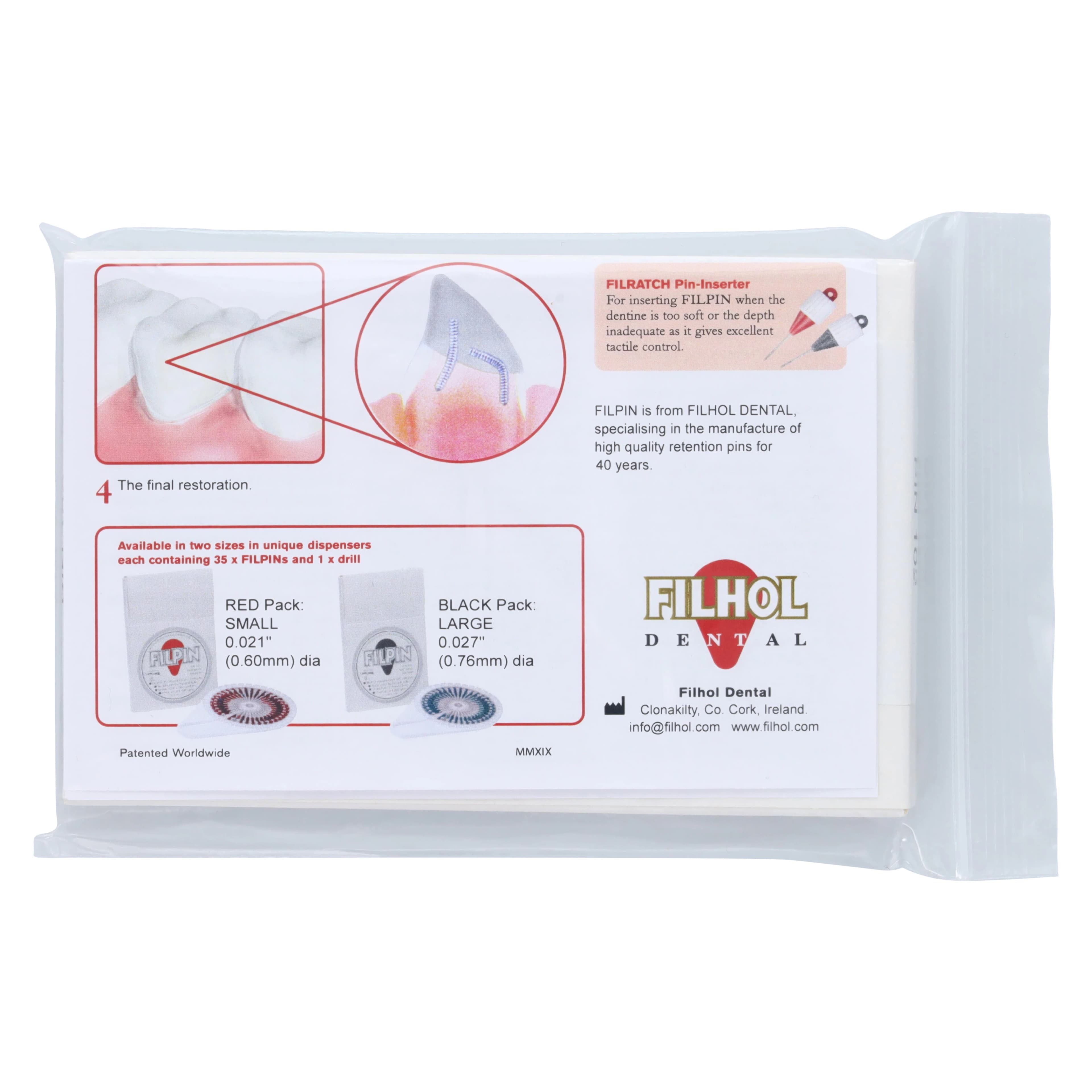 Filpin Titanium Dental Pins, Standard Package, Large, 0.027" (0.76 mm), Black, 35/Pk, PIN102 thumbnail 6