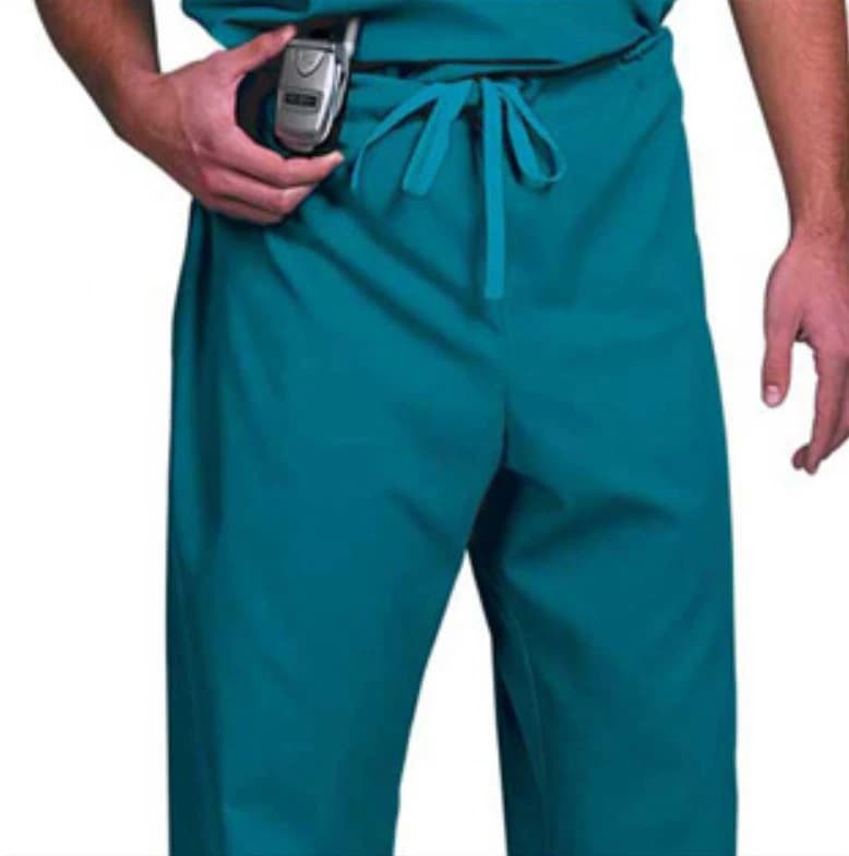 Fashion Seal Unisex Drawstring Scrub Pant, Teal, Large, 65% Polyester / 35% Cotton, 1 Pocket, Style 78853 - Scrub Pant Unisex Drawstring - Image 1