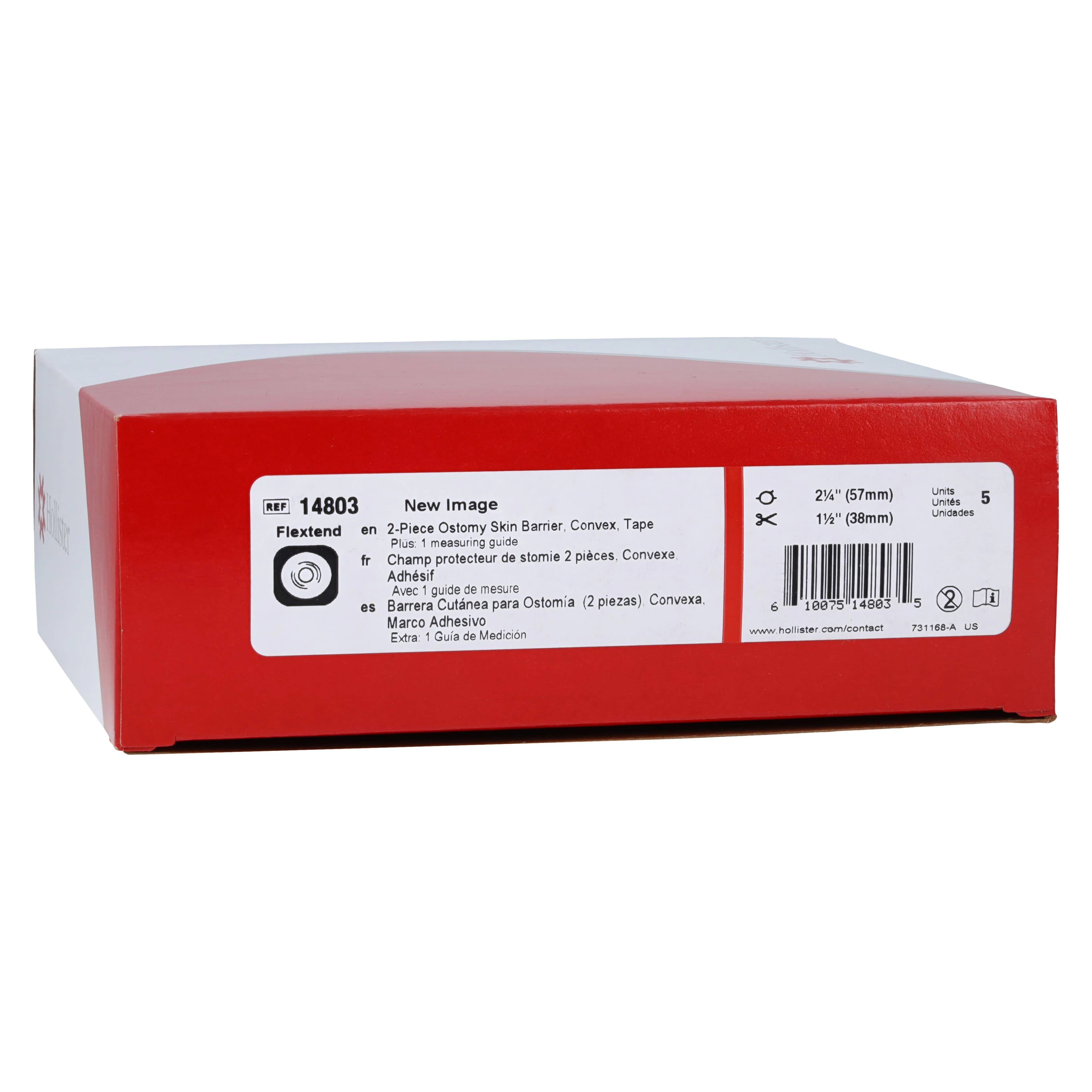 Hollister New Image 2-Piece Convex Skin Barrier Flange, Red, Cut-to-Fit - NewImage Convex Barrier Flange - Image 1
